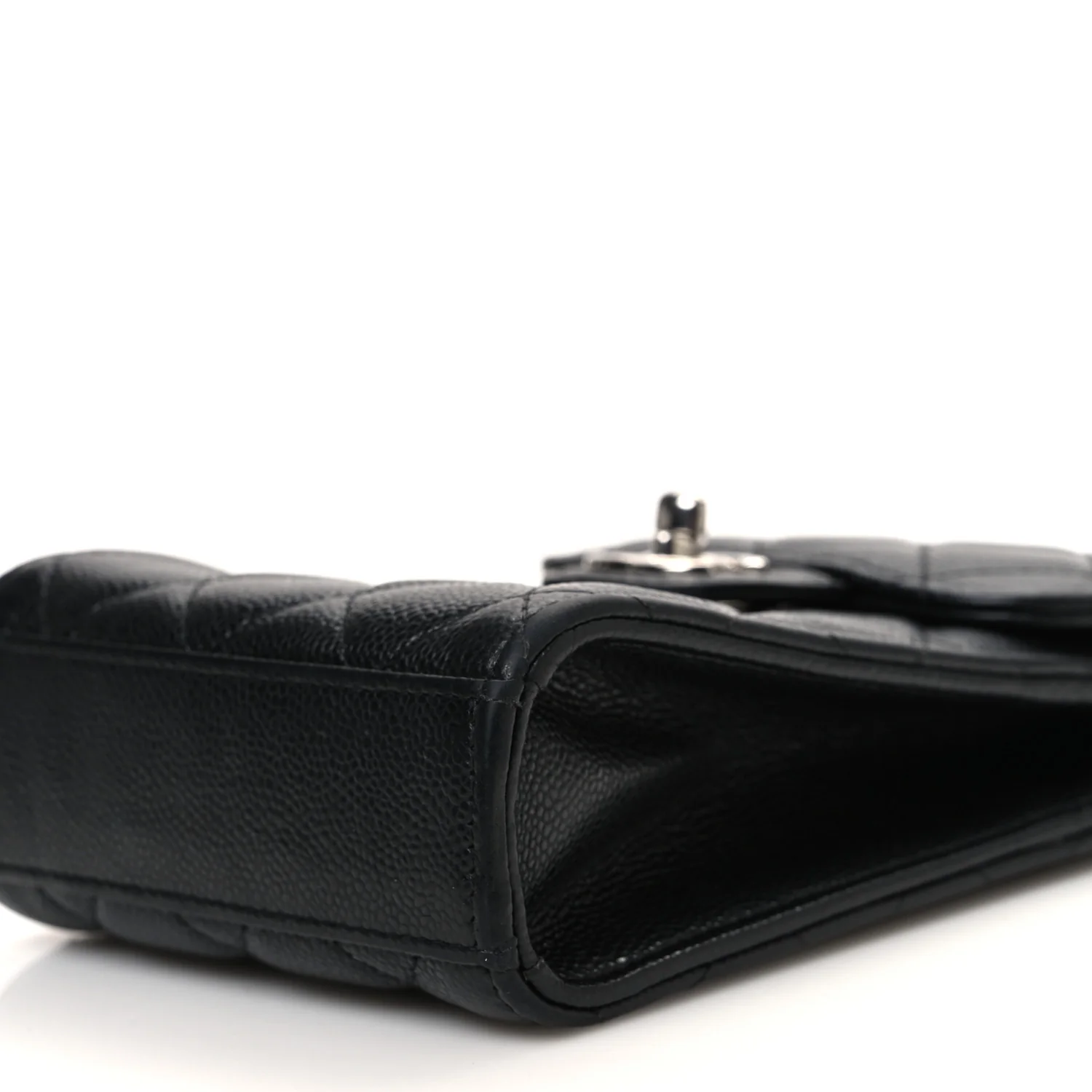 Caviar Quilted Classic Phone Holder Black