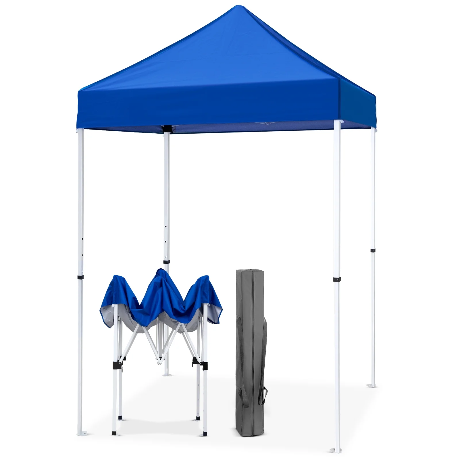 5x5 Pop Up Canopy Tent Instant Outdoor Canopy Easy Set up Straight Leg Folding Shelter(Blue)(Blue) Image 10