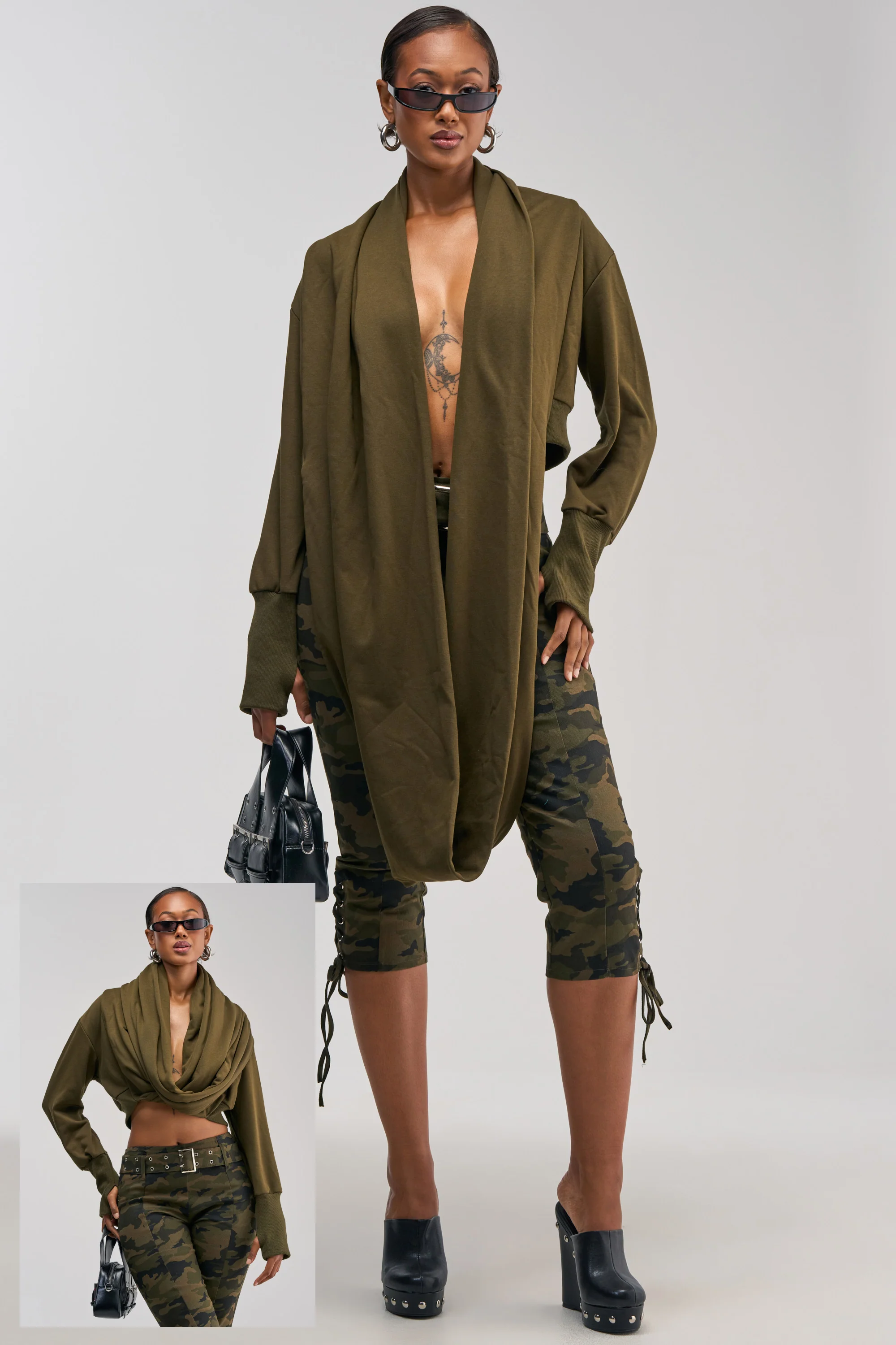 JUST TOO COOL FOR YOU SWEATSHIRT IN OLIVE - Akira Store