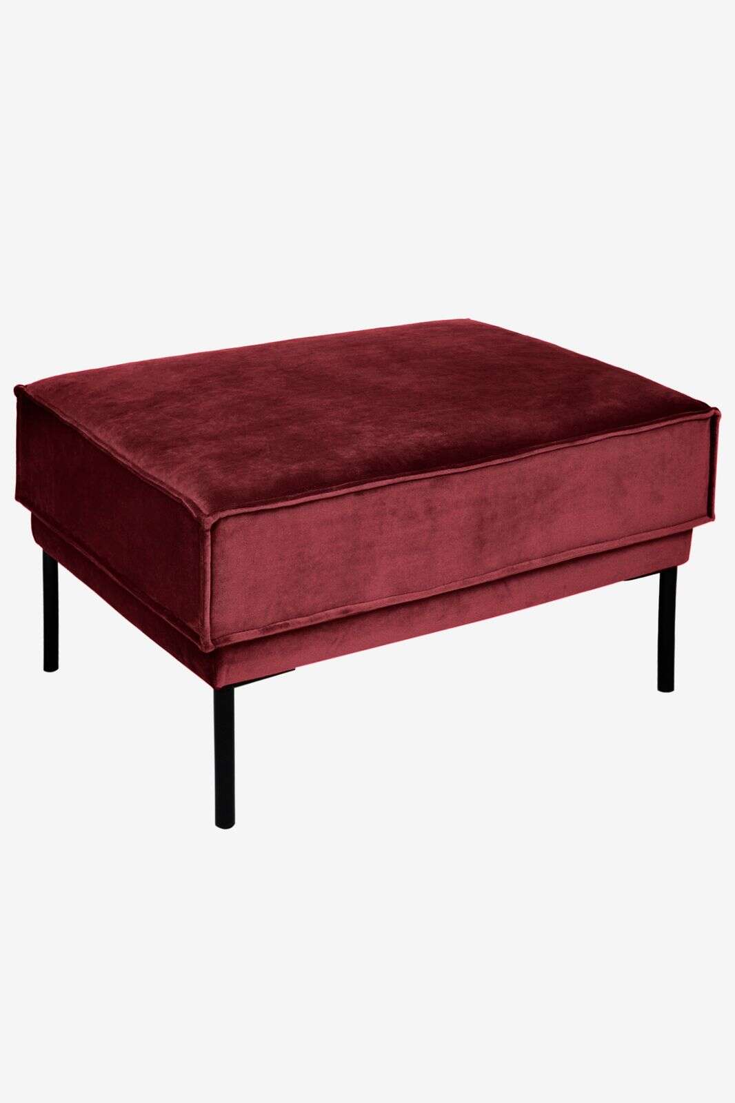 The Duchess velvet hocker Juke wine red
