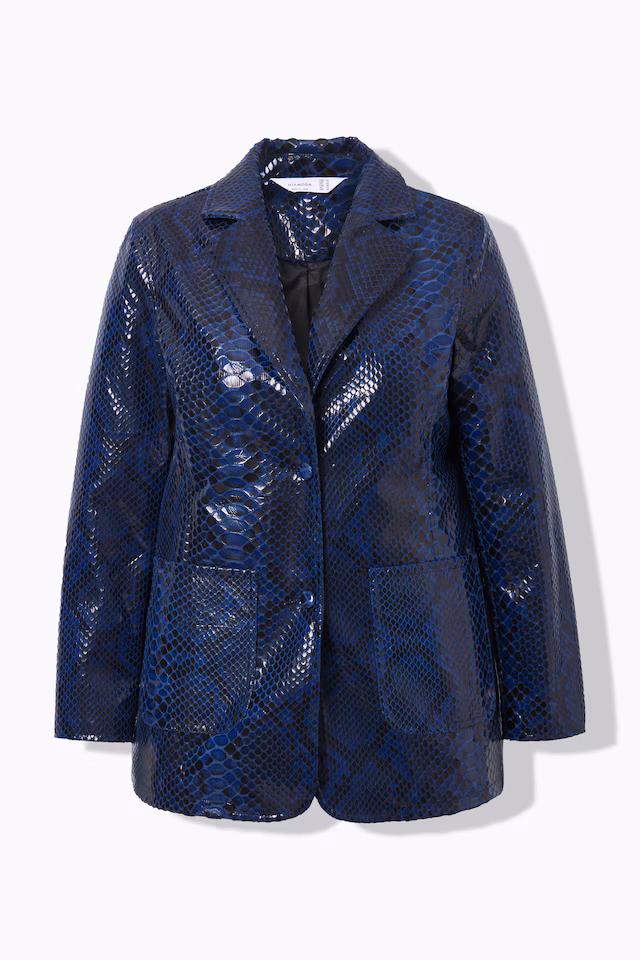 Fitted snake skin look blazer