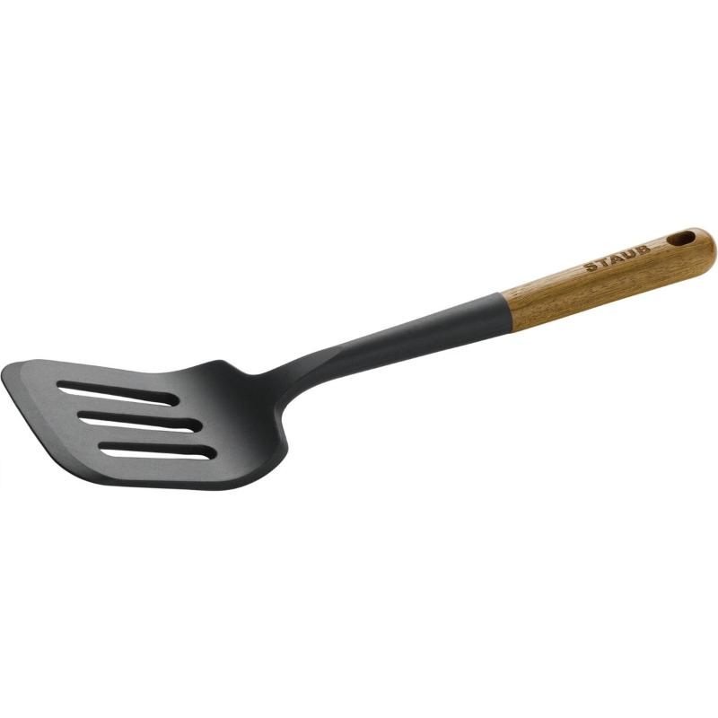 Stekespade i silikon 8,4x31 cm akasietree/svart