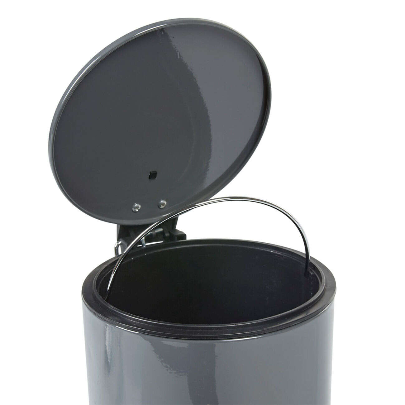 Poubelle salle de bain grise foncé 3 L