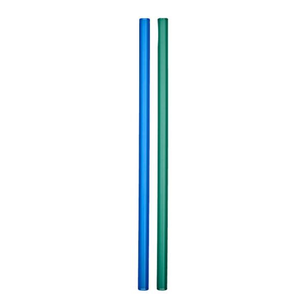 Sugrør 20 cm 2 stk blå/grønn