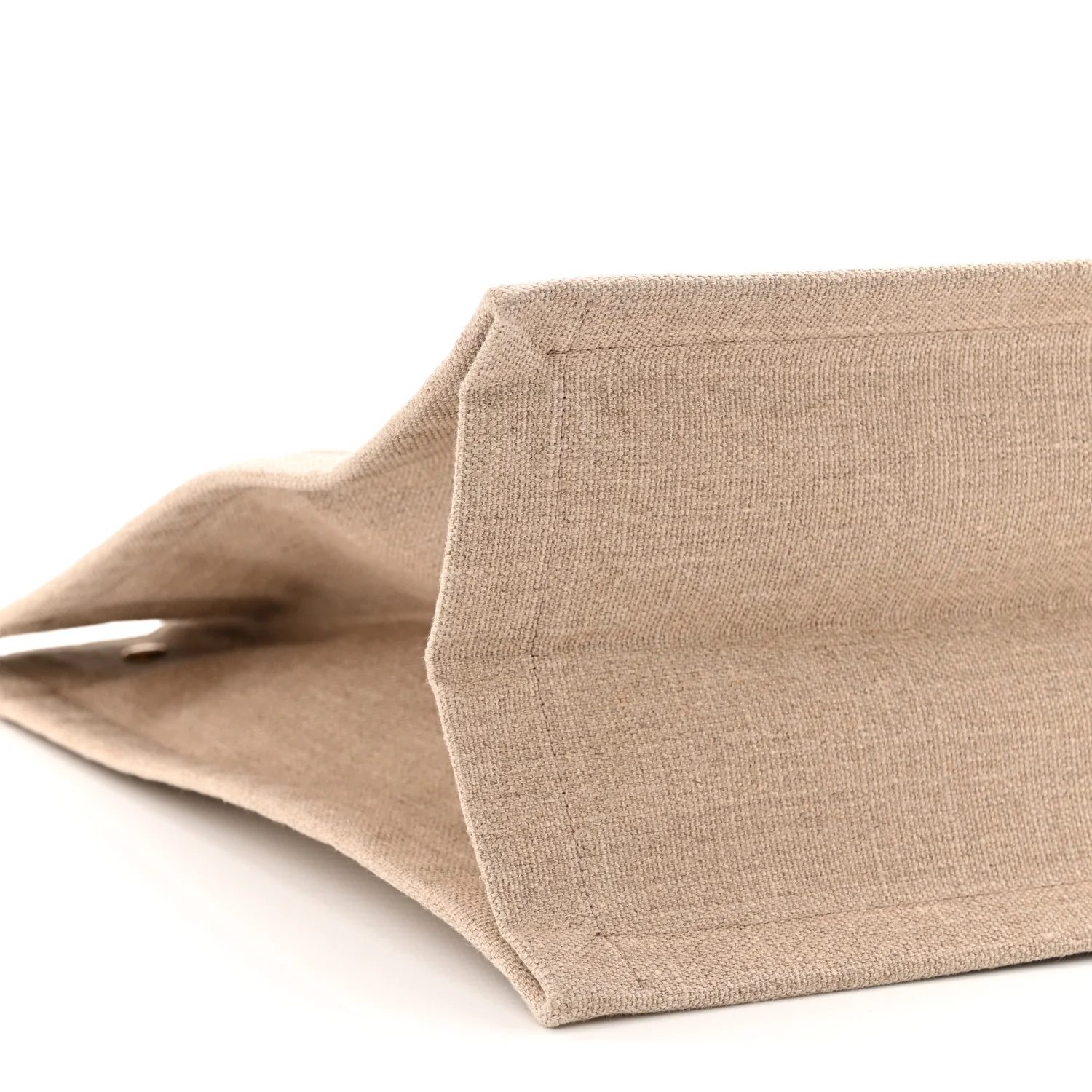Linen Calfskin Rive Gauche Tote Beige Sea Salt