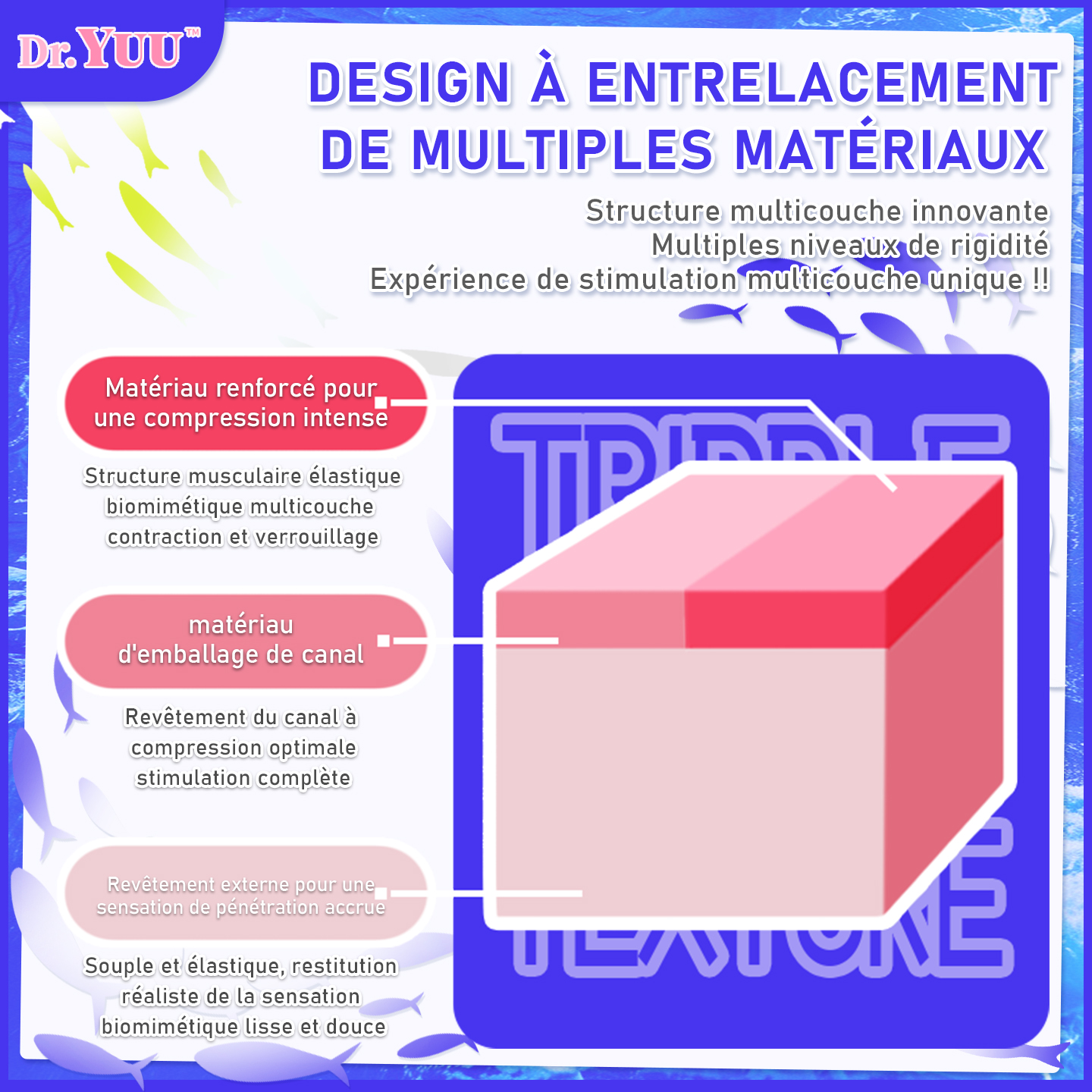 Frottements intenses grâce aux multiples reliefs de ce vagin de poche.