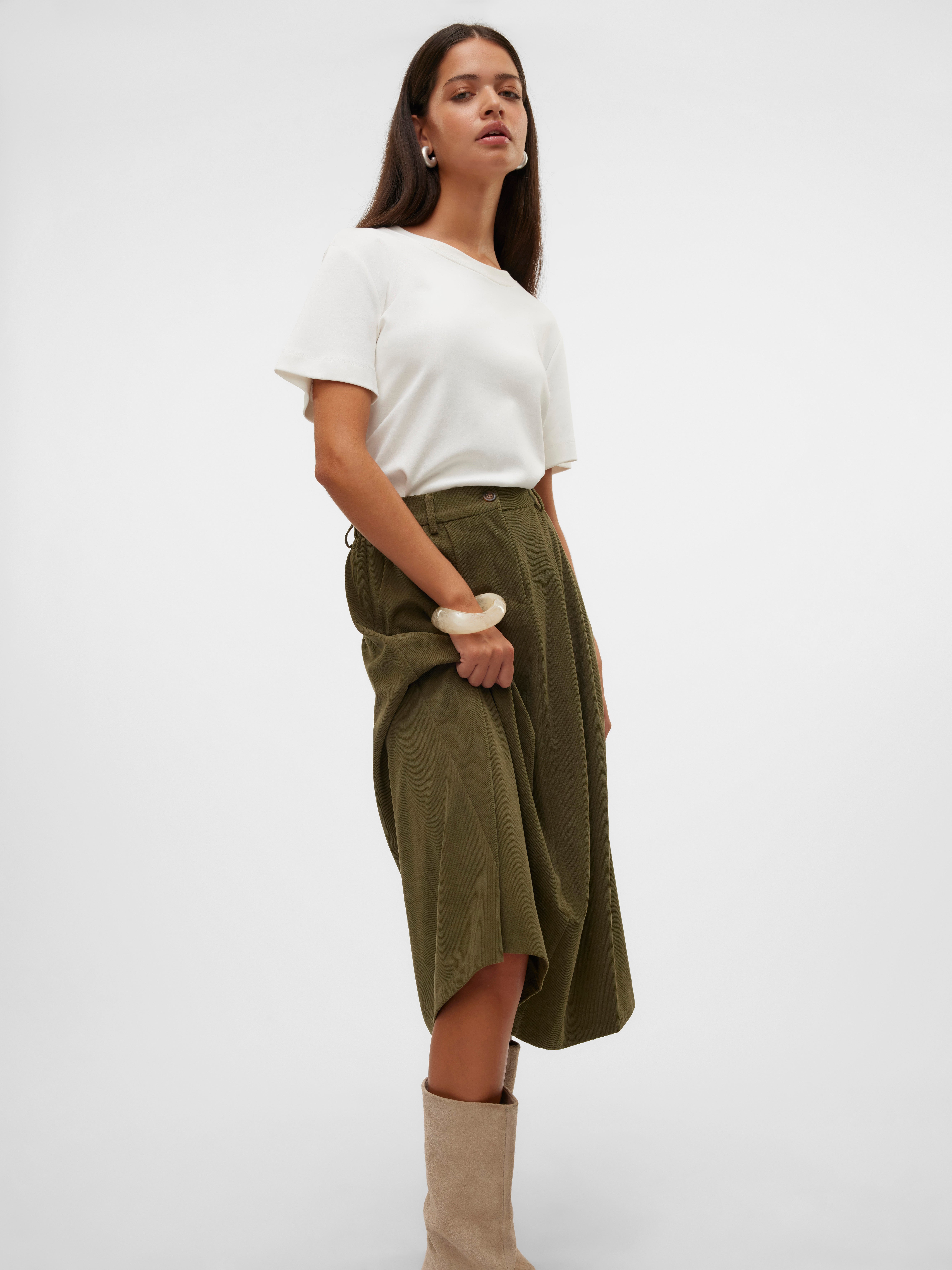 VERO MODA® VMVIENNA High waist Corduroy Midi skirt