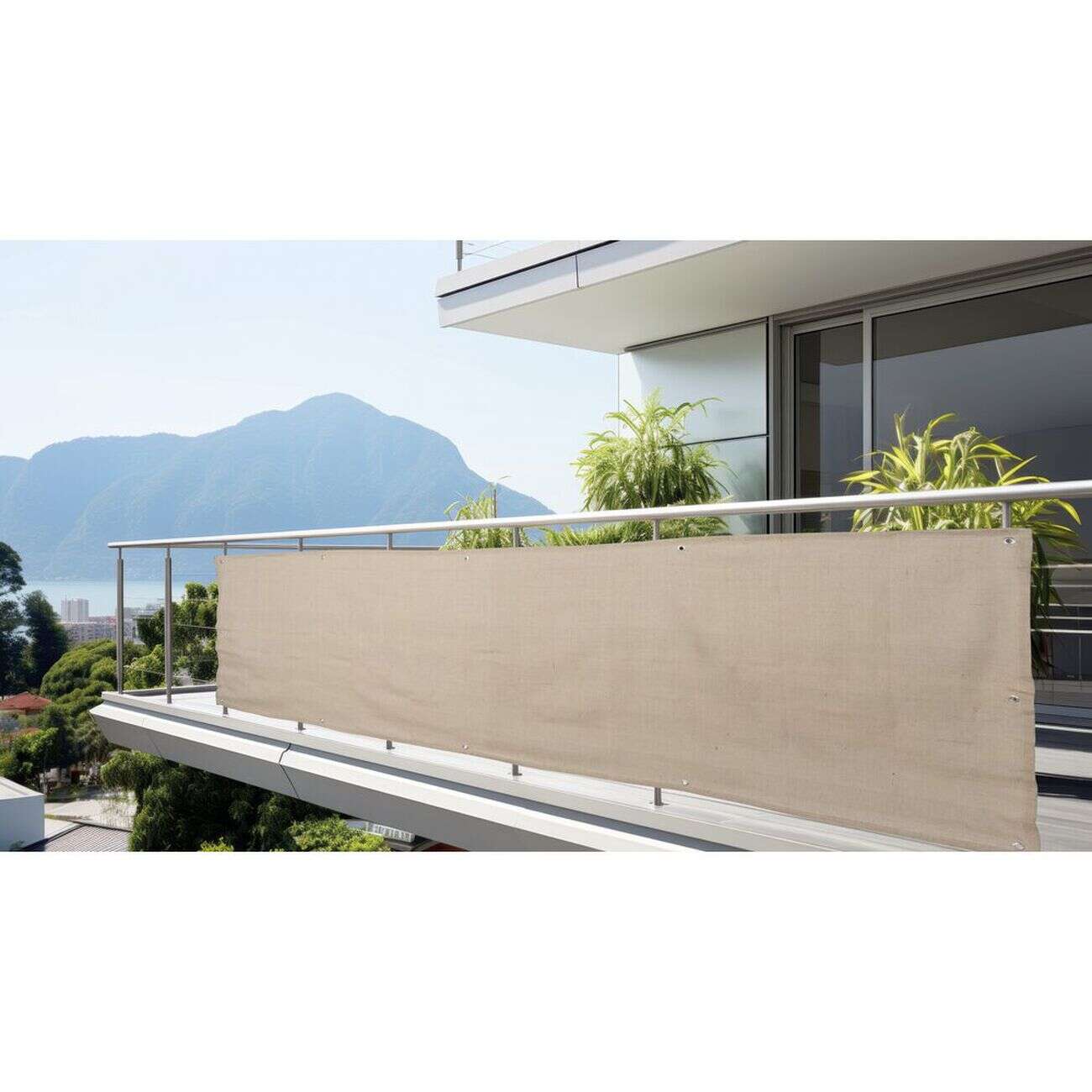 Brise vue jute beige naturel 300xH100cm