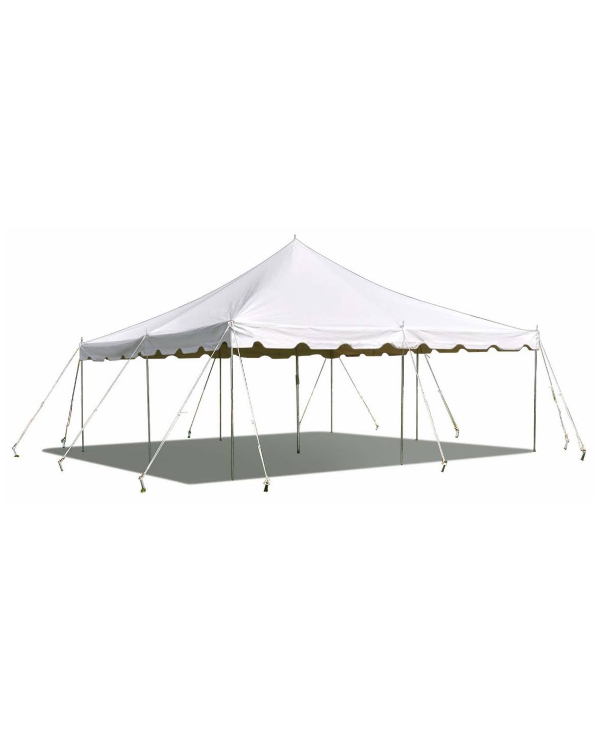 Party Tents Direct Weekender Outdoor Canopy Pole Tent, White, 20 ft x 20 ft