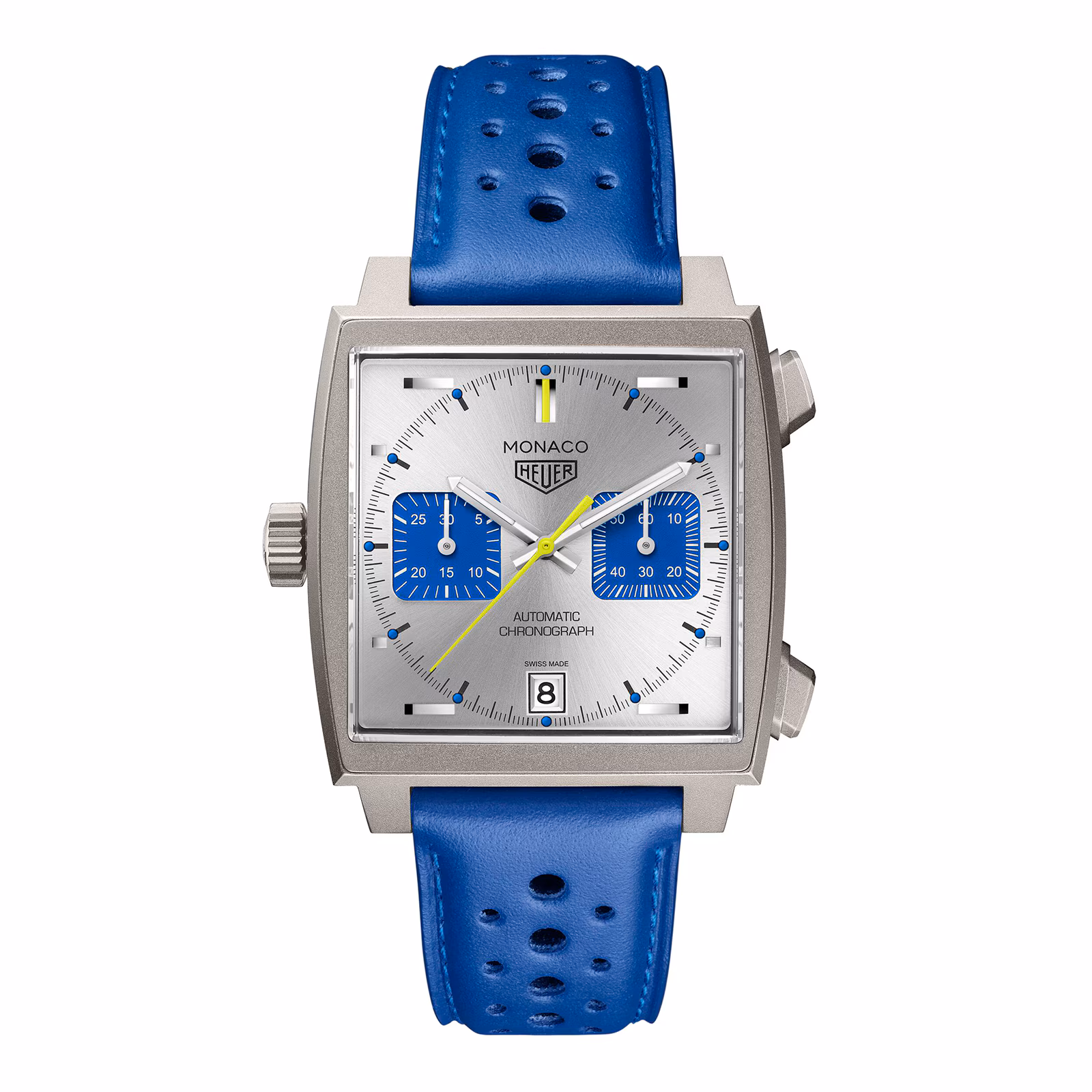 【Super Clone】TAG Heuer Monaco Chronograph Racing Blue Limited Edition 39mm Mens Watch Silver CAW218C.FC6548