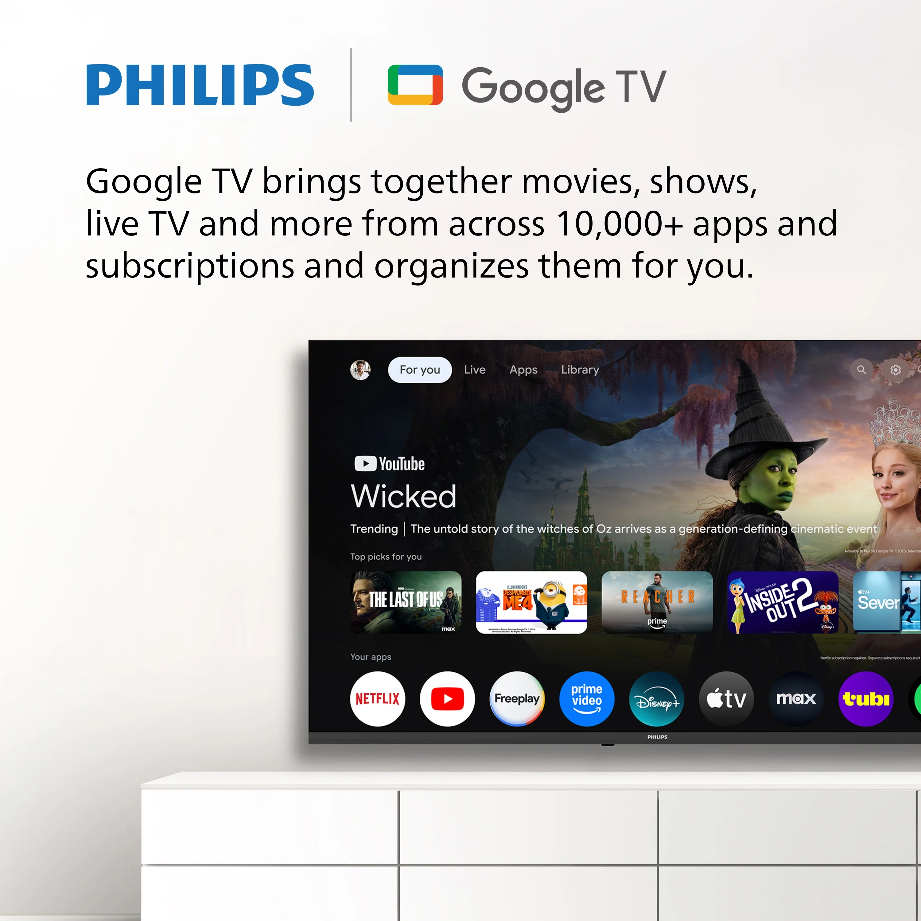 Philips 60 Class 4K Ultra HD (2160p) Google Smart LED TV (60PUL7555/F7)