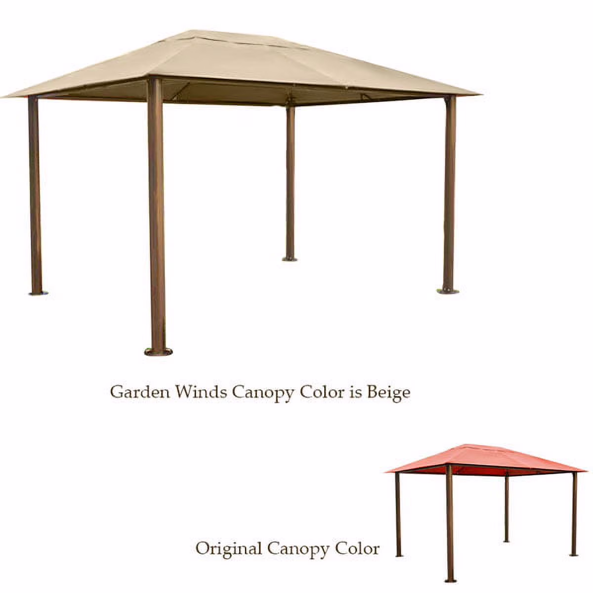 Garden Winds Replacement Canopy Top for Valencia Gazebo - Riplock 500