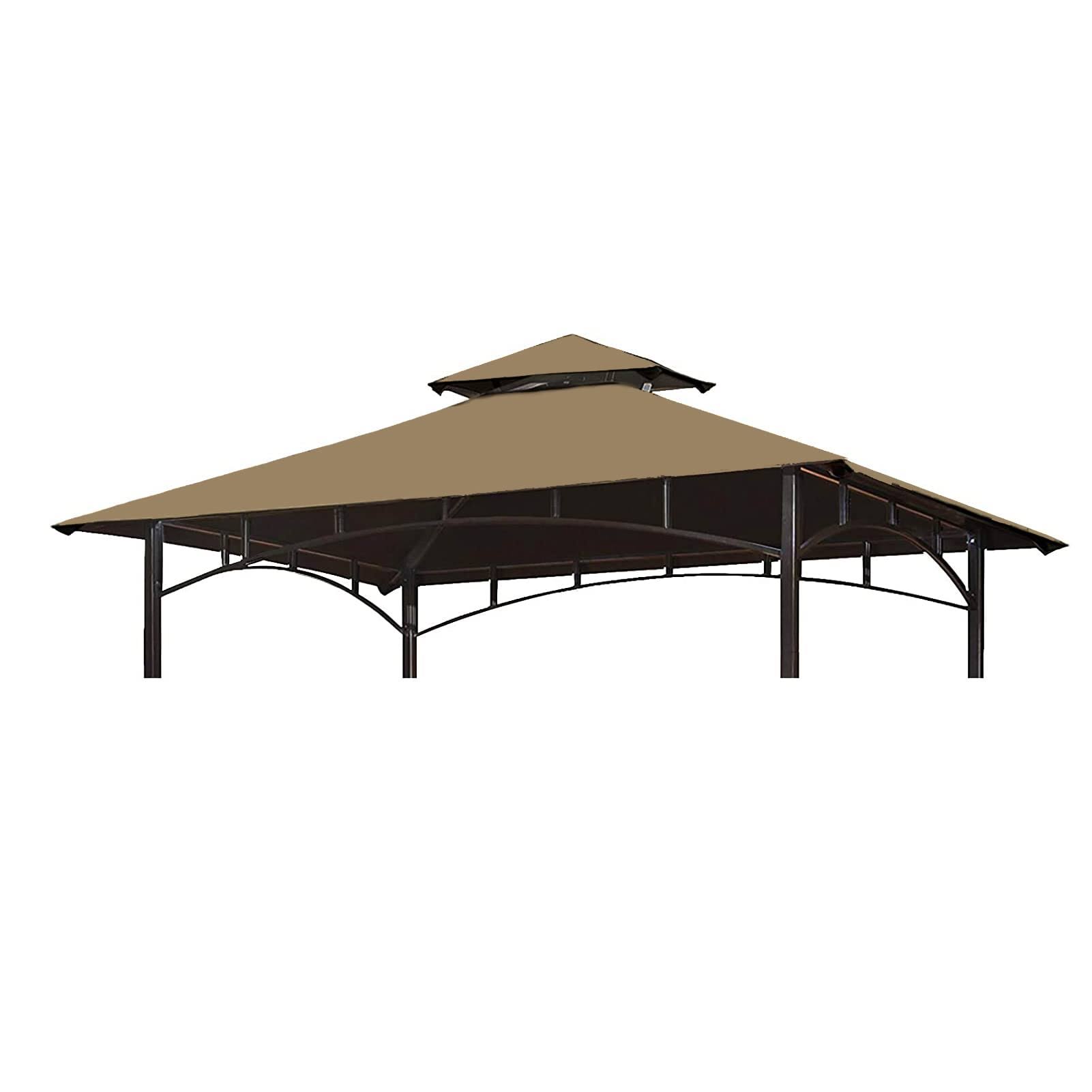 Grill Gazebo Replacement Canopy Top - Wonwon 5x8 Gazebo Roof Double Tiered Outdoor BBQ Roof Cover Grill Shelter Only Fit for Model L-GG001PST-F