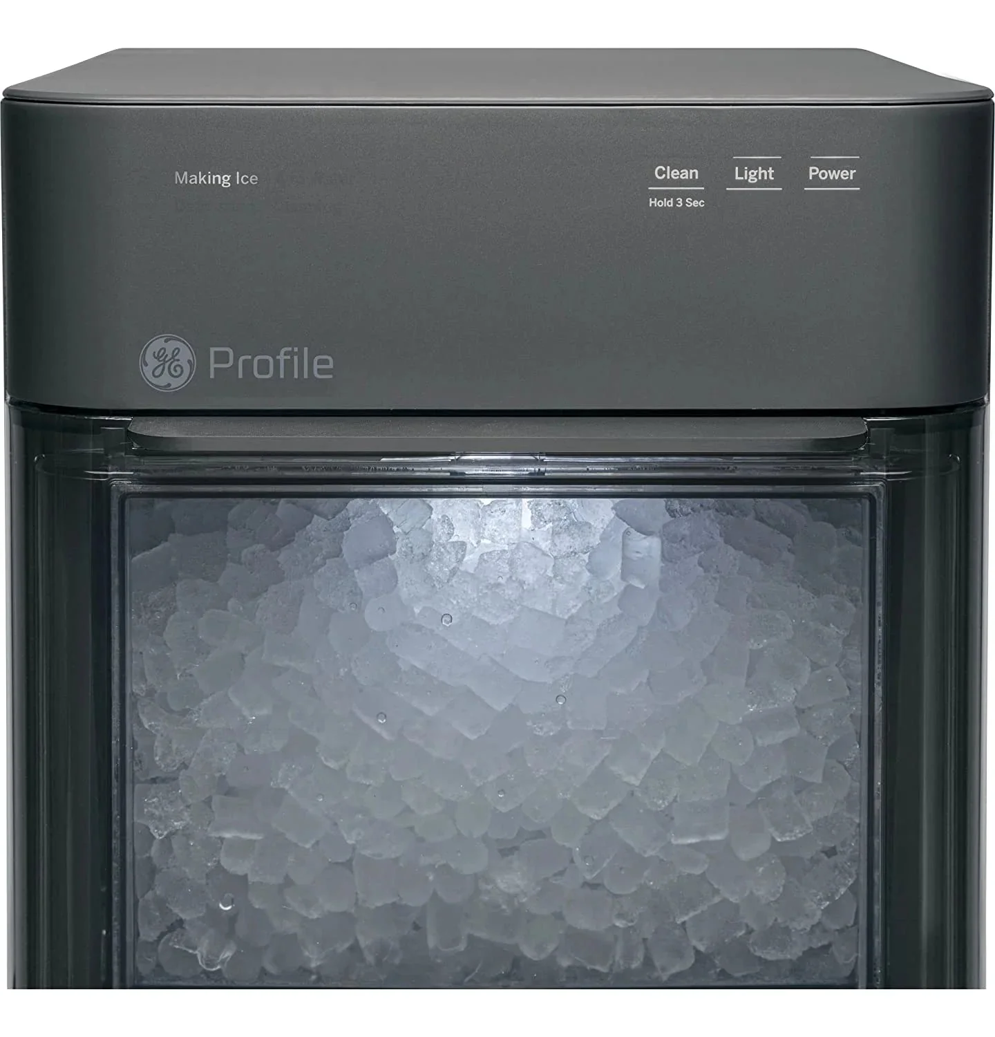 2.0 Countertop Nugget Ice Maker | Ice Machine with Wifi Connectivity | Smart Home Kitchen Essentials | Black Stainless