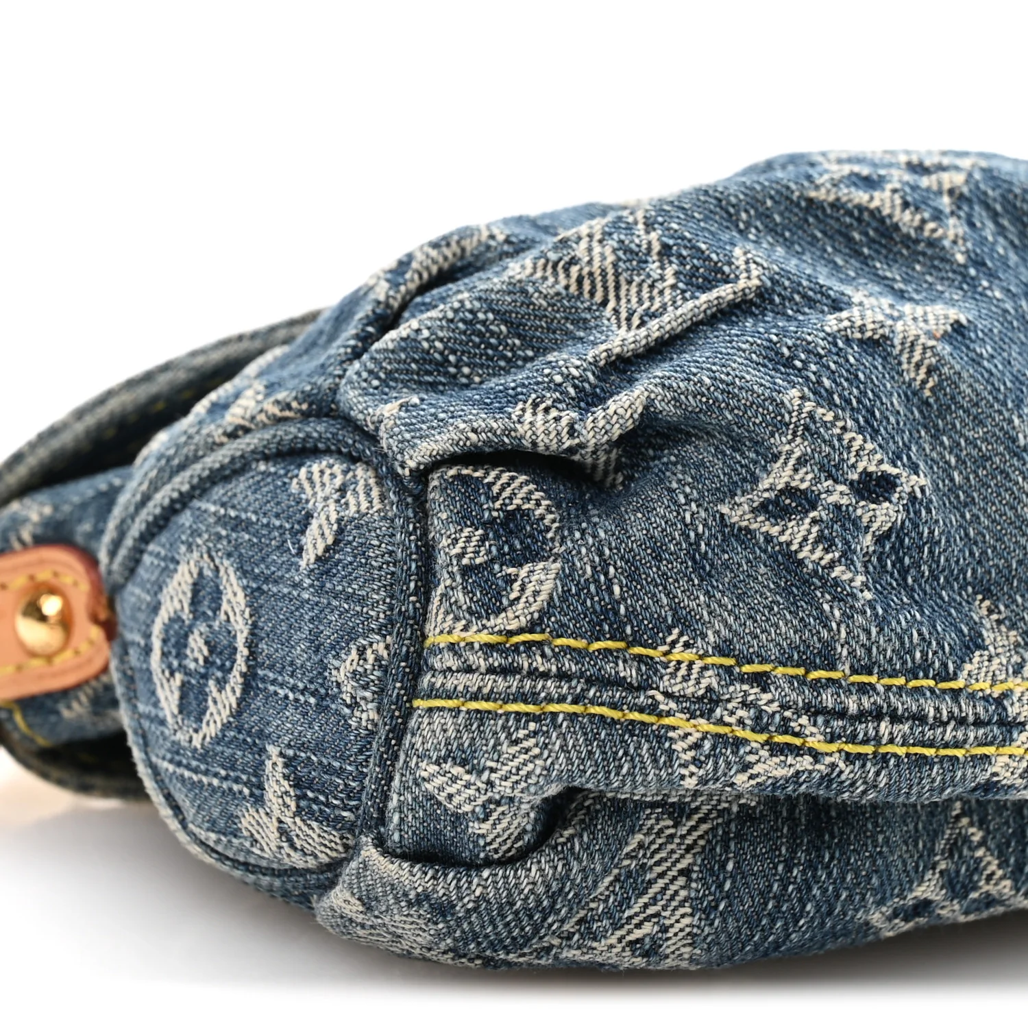 Monogram Denim Mini Pleaty Blue