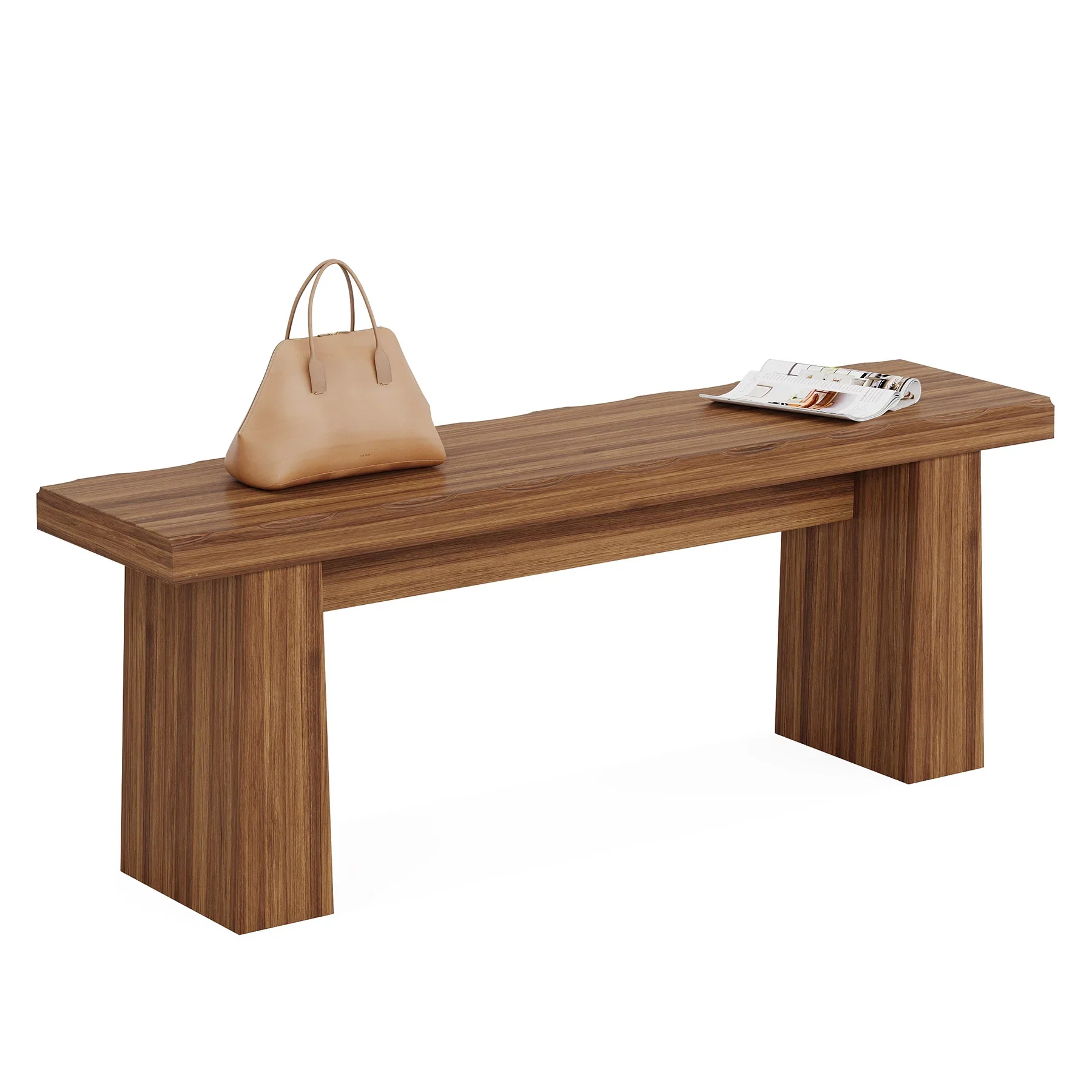 Fnova 48 Wooden Two - Person Backless Entryway Bench with Under - Bench Storage for Outdoor Garden, Living Room, Bedroom, Dining Room, Hallway