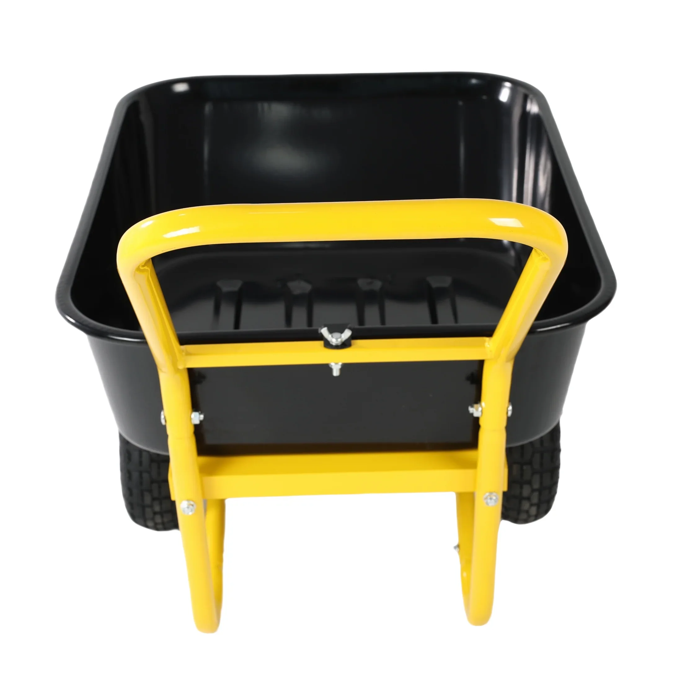 Unbranded Garden Cart with 10-Inch Pneumatic Wheels, Yellow and Black