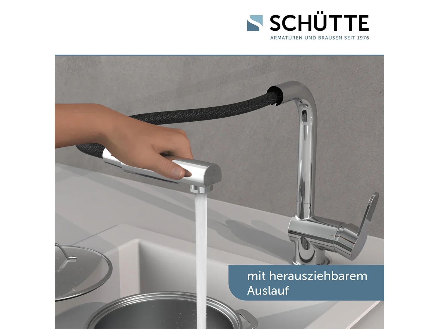 Schtte Mitigeur robinet de cuisine LONDON, avec bec extensible