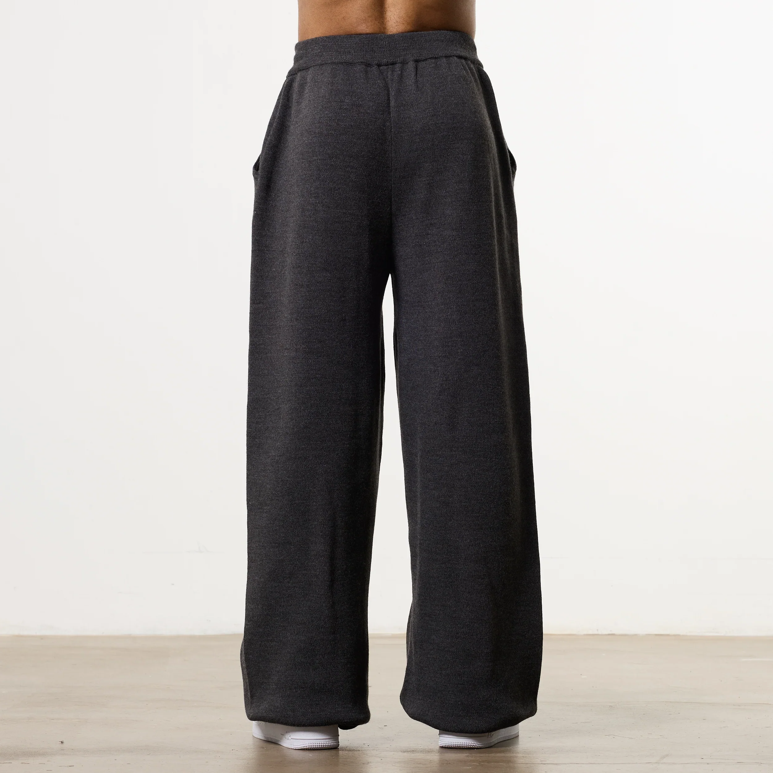 THORN KNIT STORM GREY STRAIGHT LEG SWEATPANTS