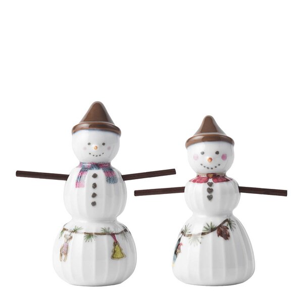Hammershøi Christmas figur 2 stk snøgutt og snøjente hvit