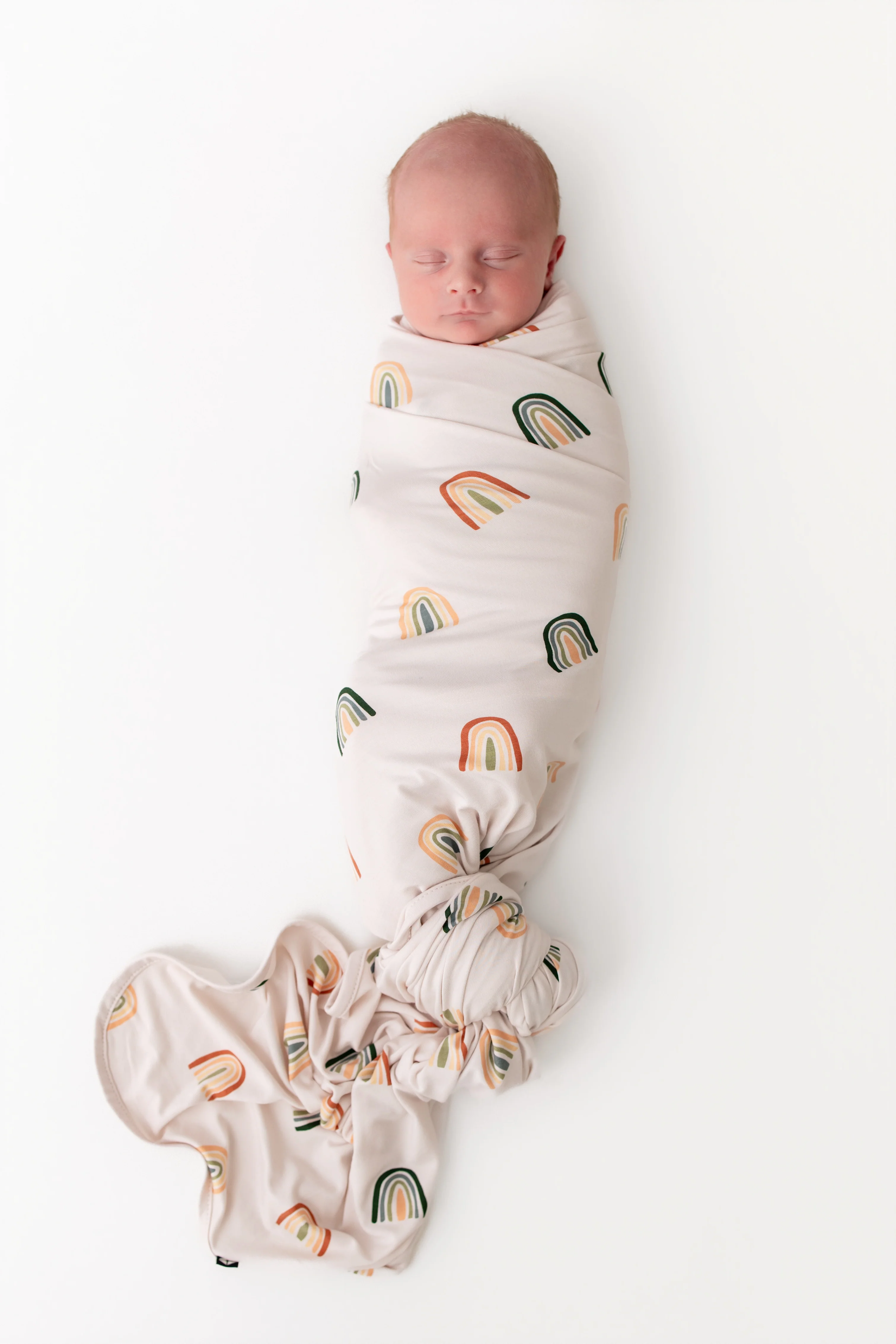 Swaddle Blanket in Retro Rainbow