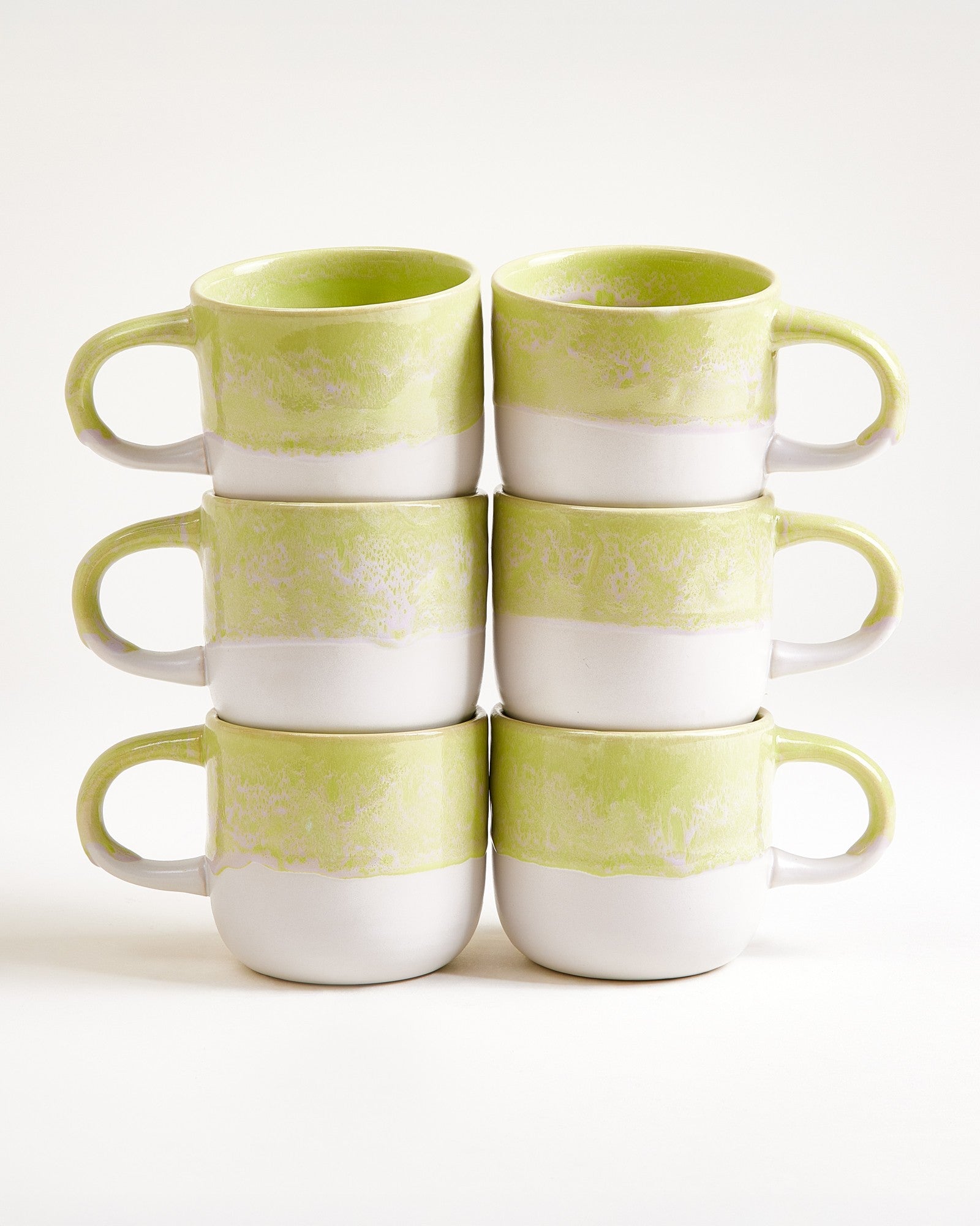 COIMBRA - LARGE MUG LIME SET OF 6