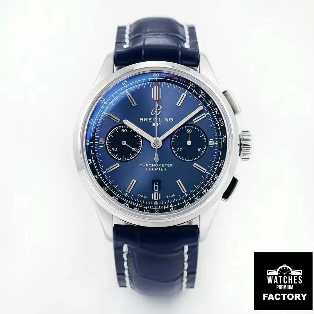 Breitling Premier B01 Chronograph AB0118221C1A1 GF Factory Blue Strap