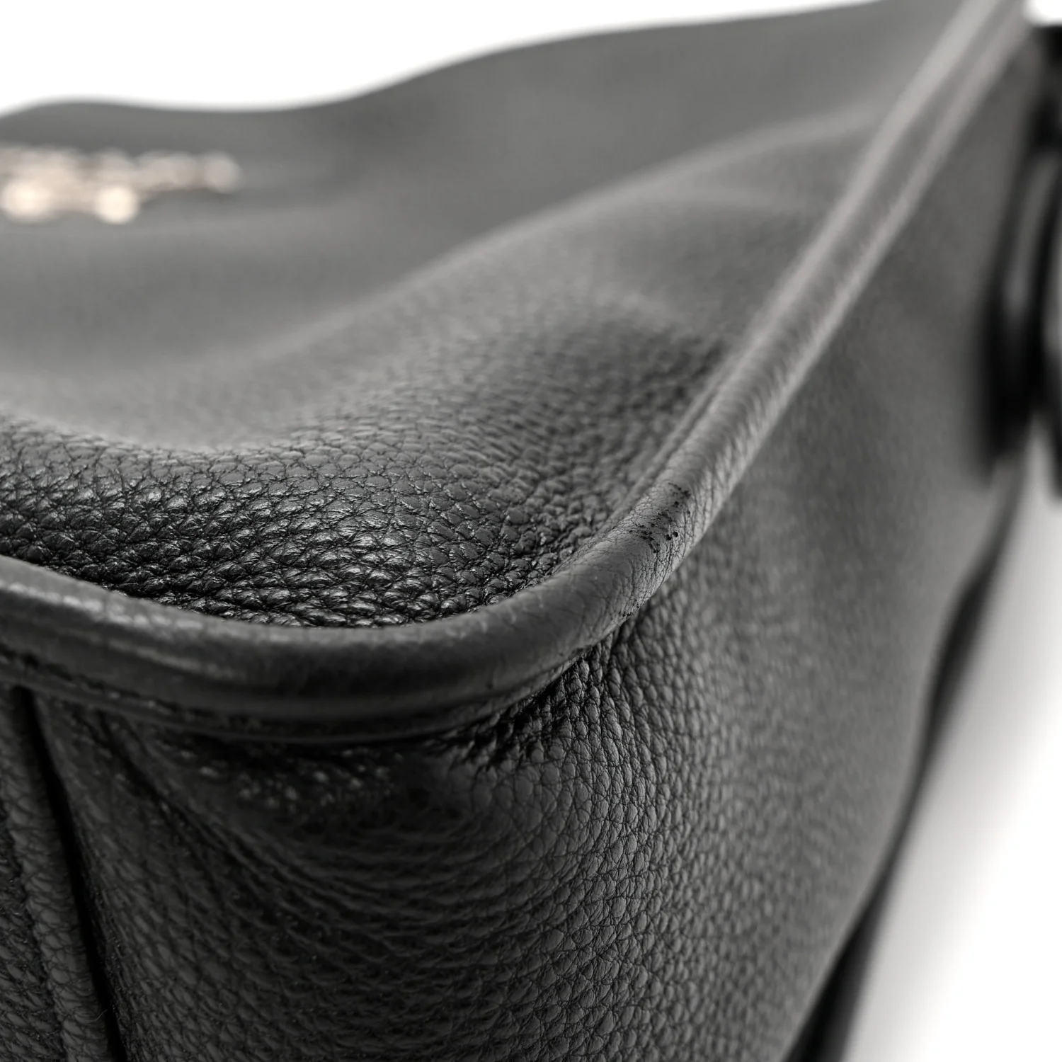 Vitello Daino Soft Hobo Messenger Bag Black