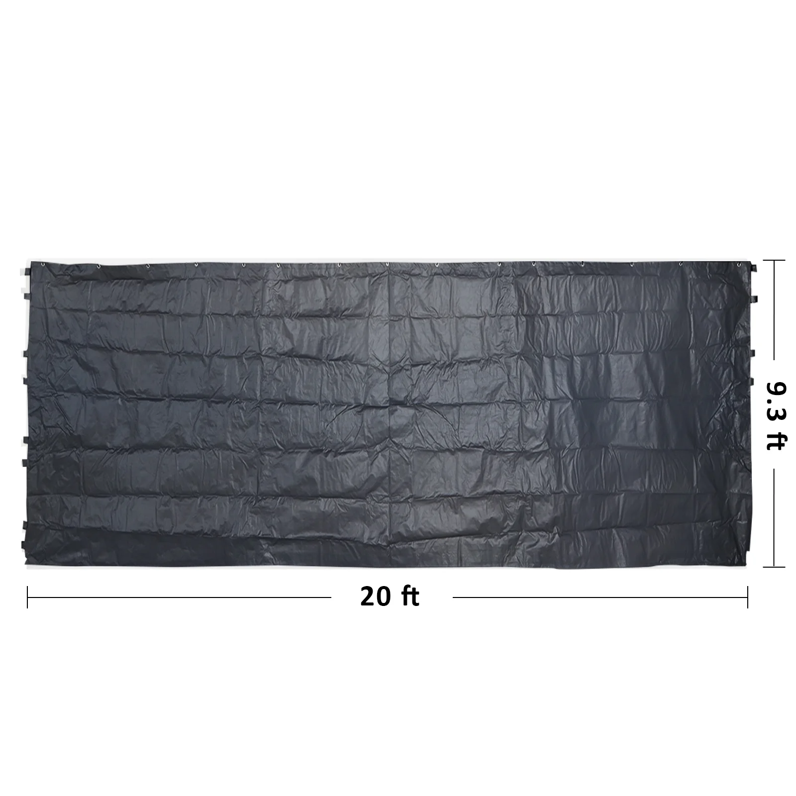 10x20 ft Weather Carport Sidewall Tarp Replacement, Dark Grey- TopFrame Not Included(10' x 20'/Dark Grey) - Image 10