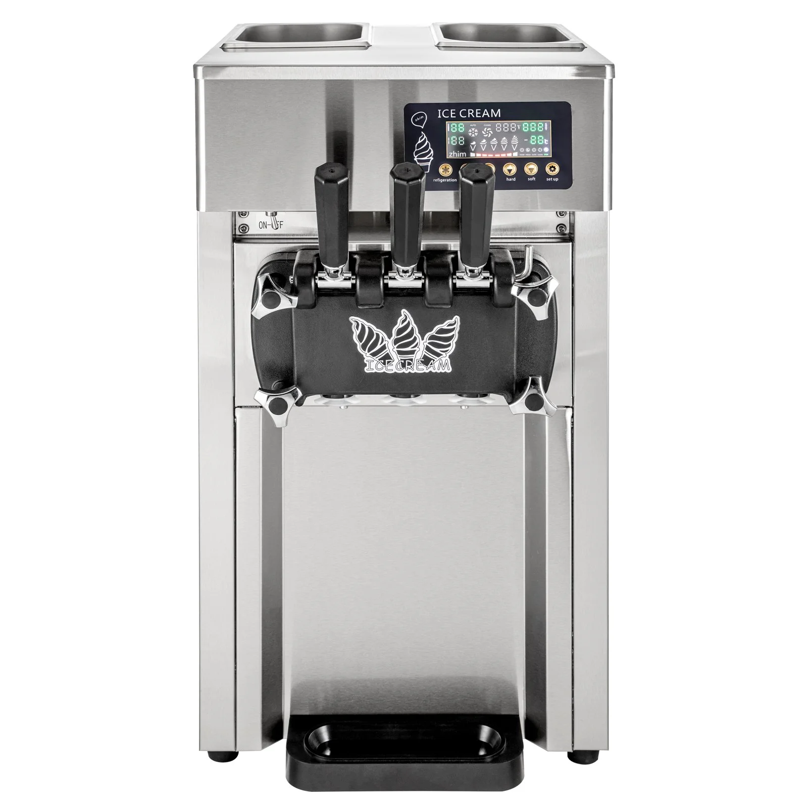 1200W Commercial Ice Cream Machine Countertop 18L/H Soft Serve Ice Cream Maker with LED Display(1200W) - Image 2