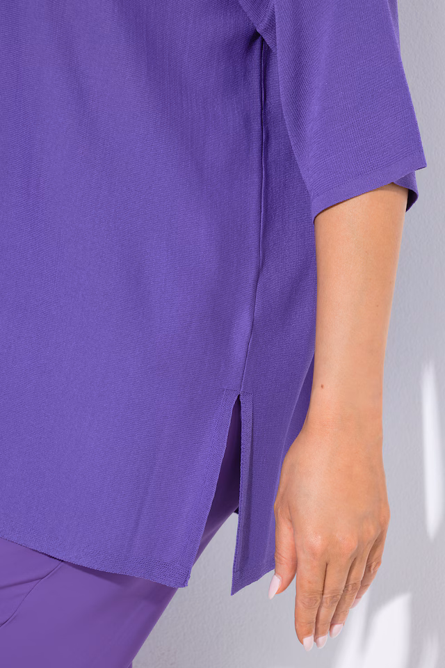 Oversized 3/4 Sleeve V-Neck Sweater