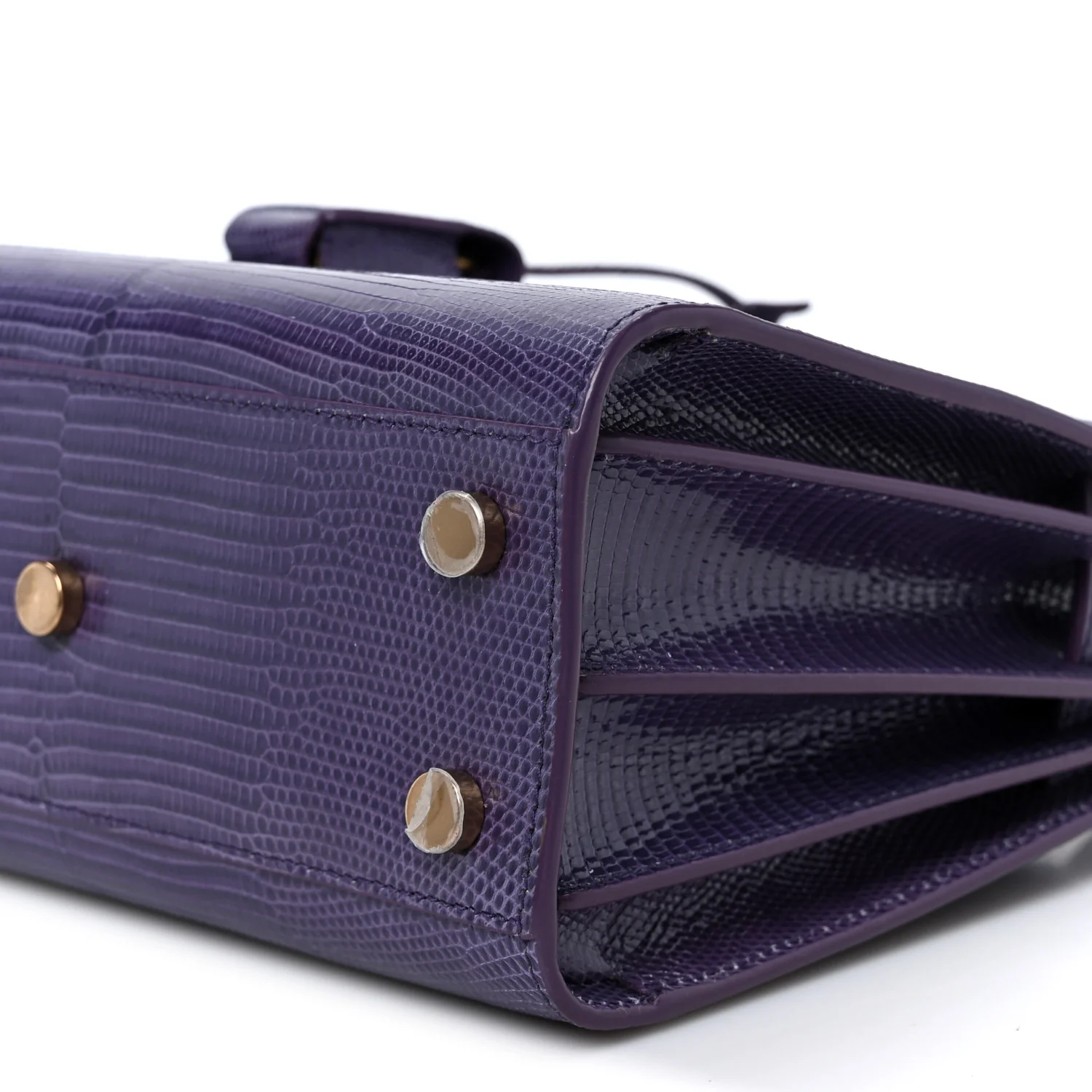 Lizard Calfskin Embossed Nano Sac De Jour Bright Bright Lilas