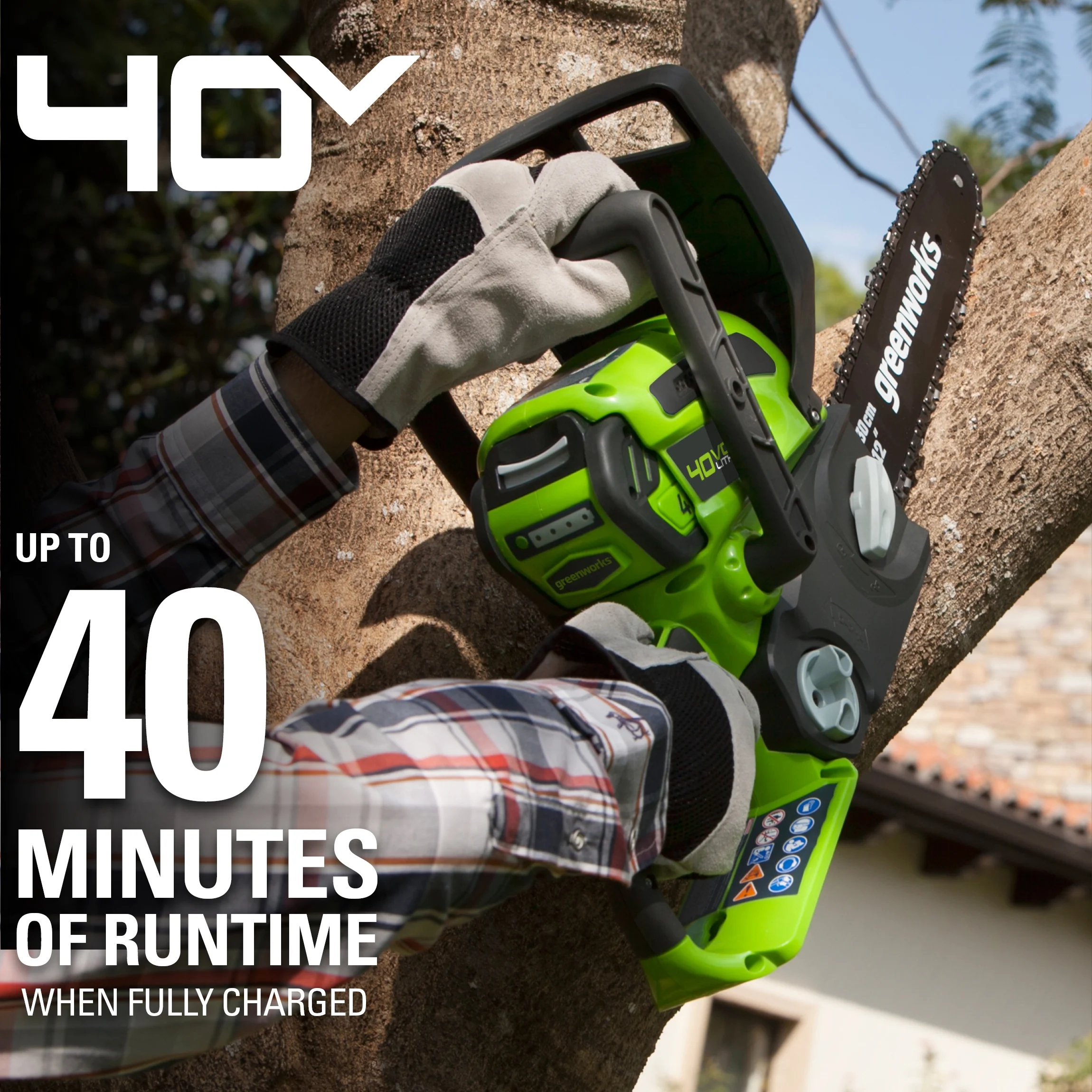 12" 40 V Battery Powered Chainsaw - Image 4