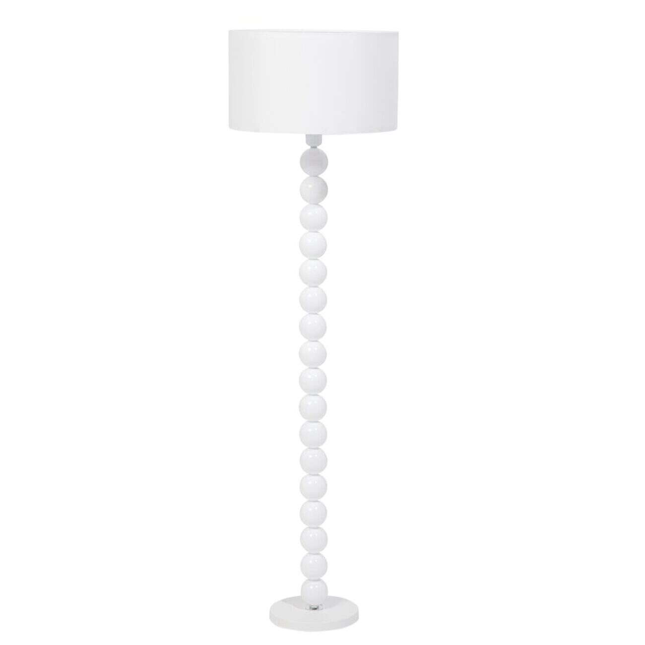 Lampadaire pied bubble en résine blanc Ø45xH158cm