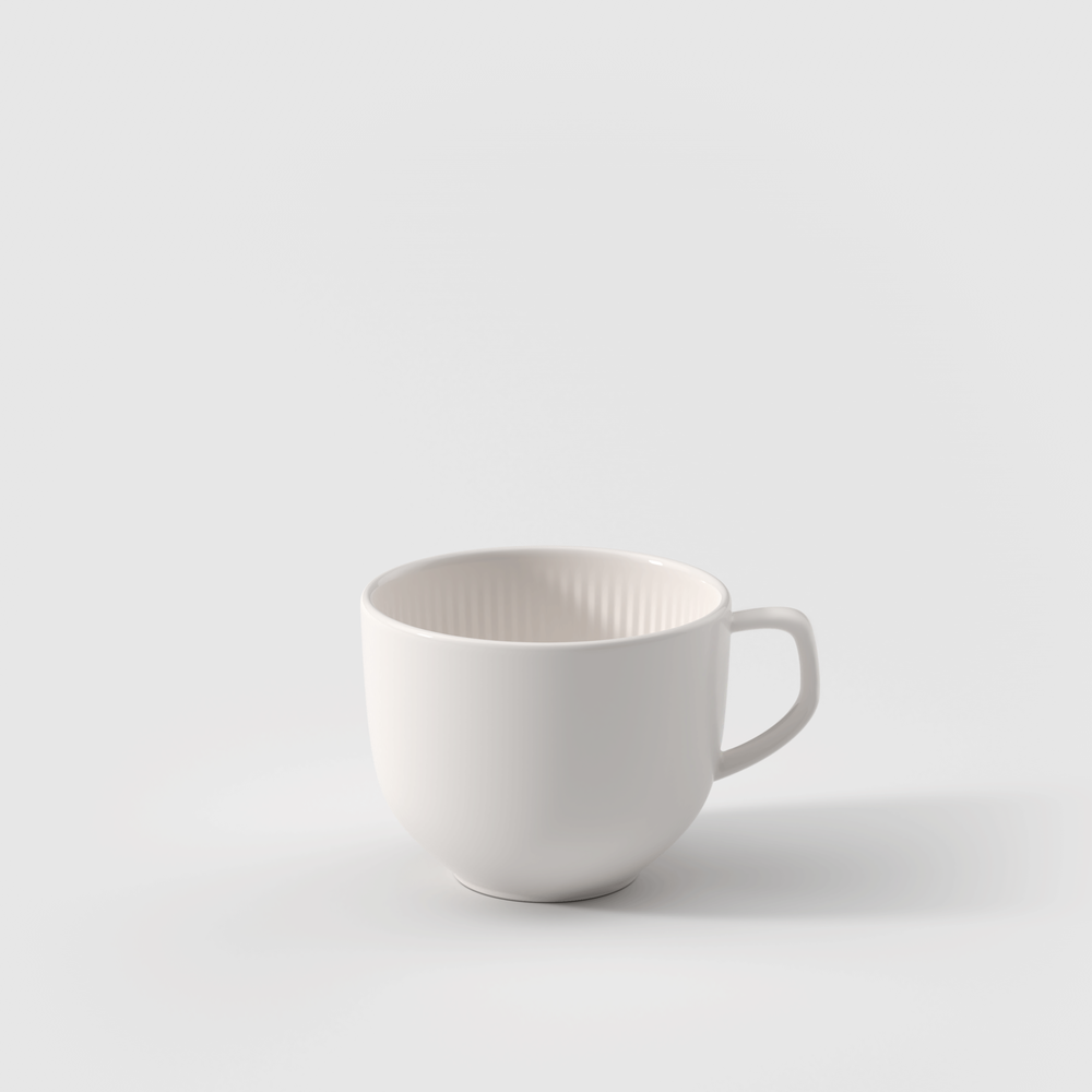 Afina Coffee cup - White, 5.1 oz, Premium Porcelain