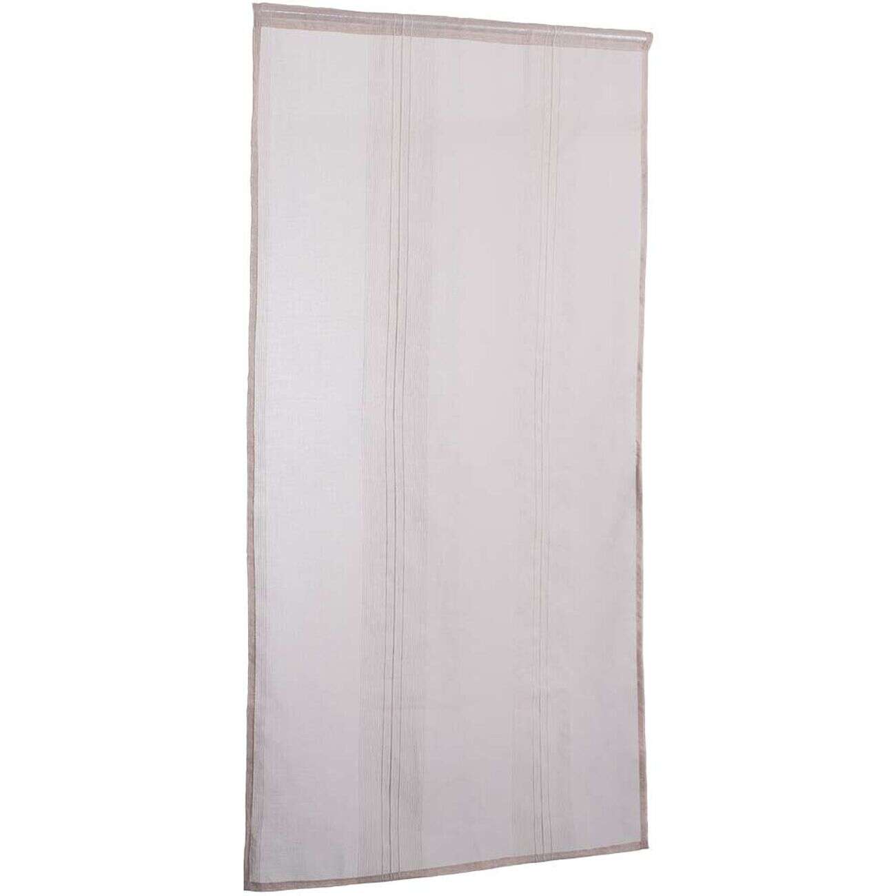 Vitrage droit passe tringle uni taupe 60x90 cm x2