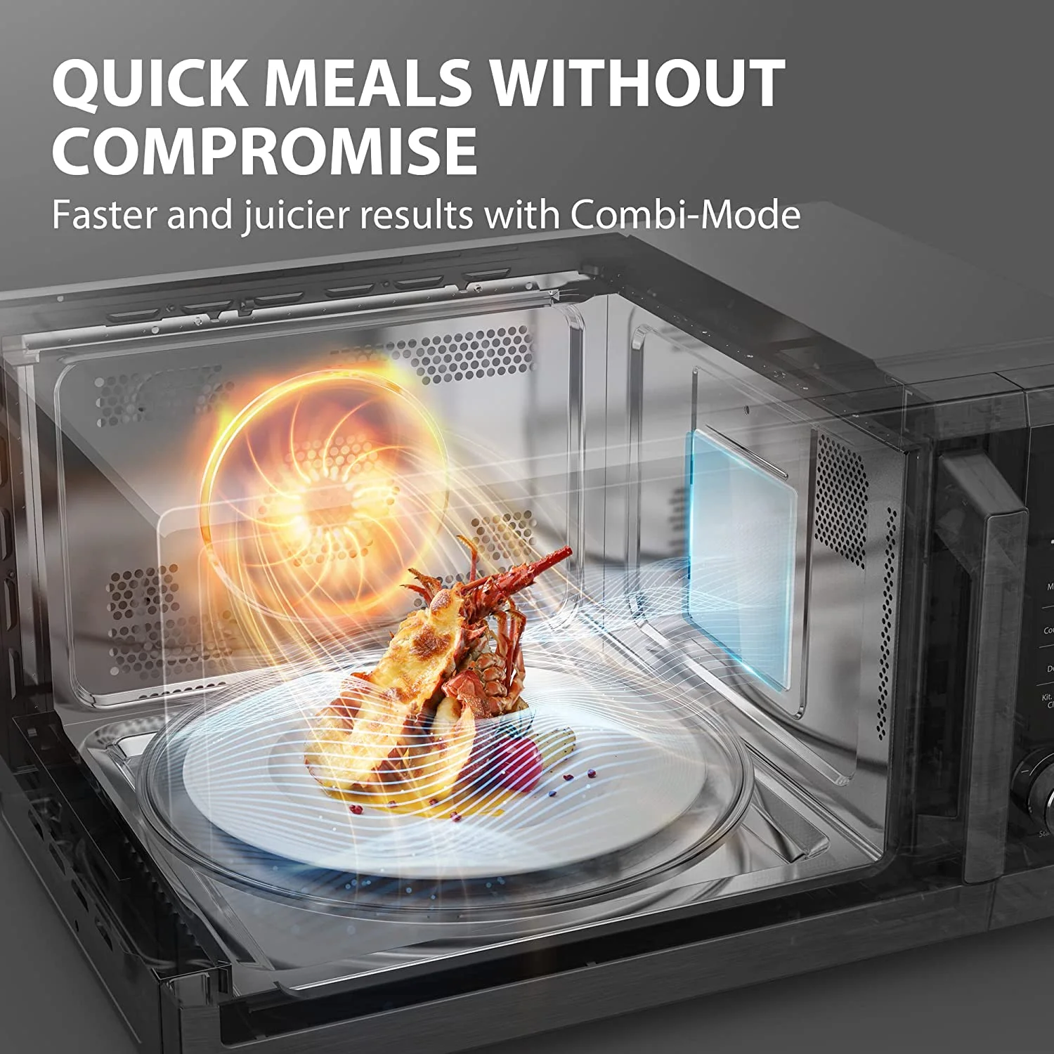 7-in-1 Countertop Microwave Oven Air Fryer Combo, Inverter, Convection, Broil, Speedy Combi, Even Defrost, Humidity Sensor, Mute Function, 27 Auto Menu47 Recipes, 1.0 cu.ft/30QT, 1000W(MASTER Series 7 in 1 Premium Microwave Black) - Image 8