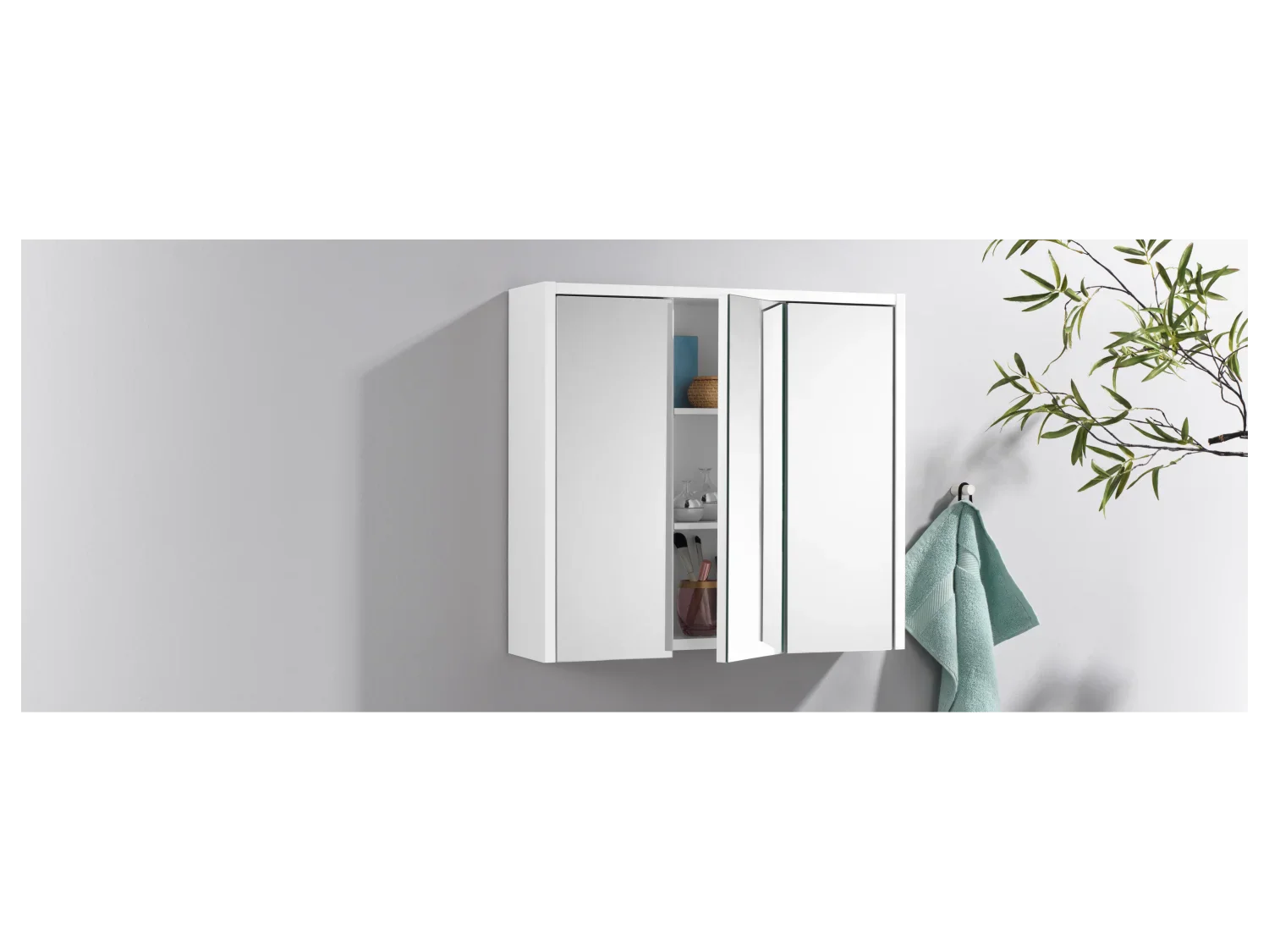 LIVARNO home Armoire de toilette, 65 x 60 x 17 cm, Oslo