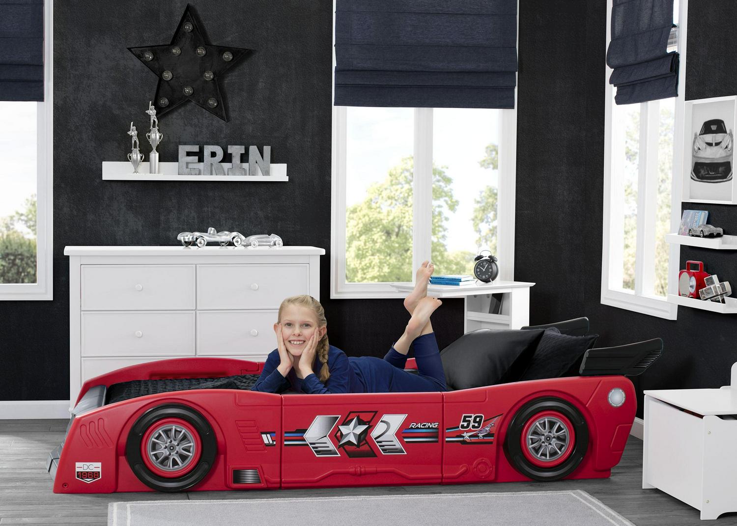 Grand Prix Kids Plastic Toddler Bed-Twin. Red - Image 5