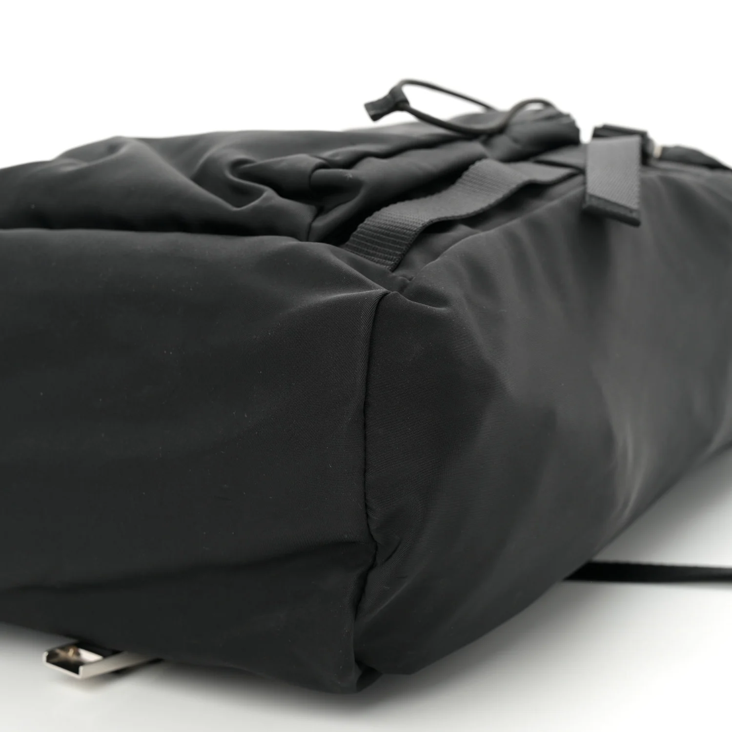 Tessuto Nylon Montagna Double Buckle Backpack Black