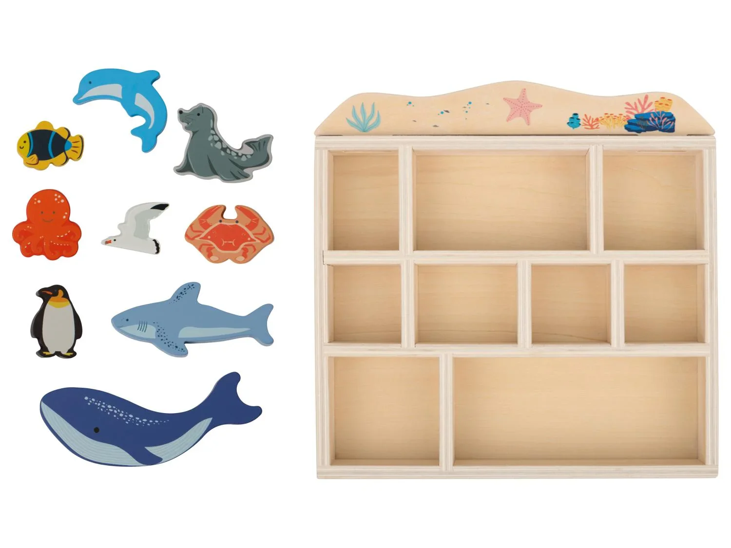 lupilu Coffret danimaux en bois
