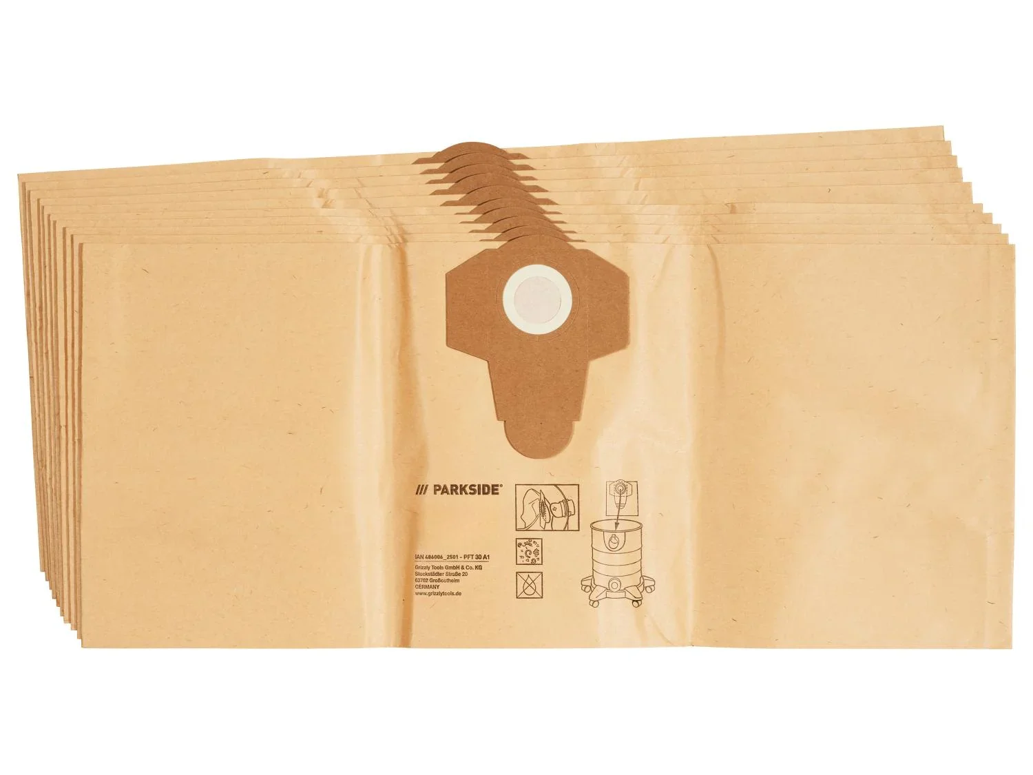PARKSIDE Sacs pour aspirateur, 30 L
