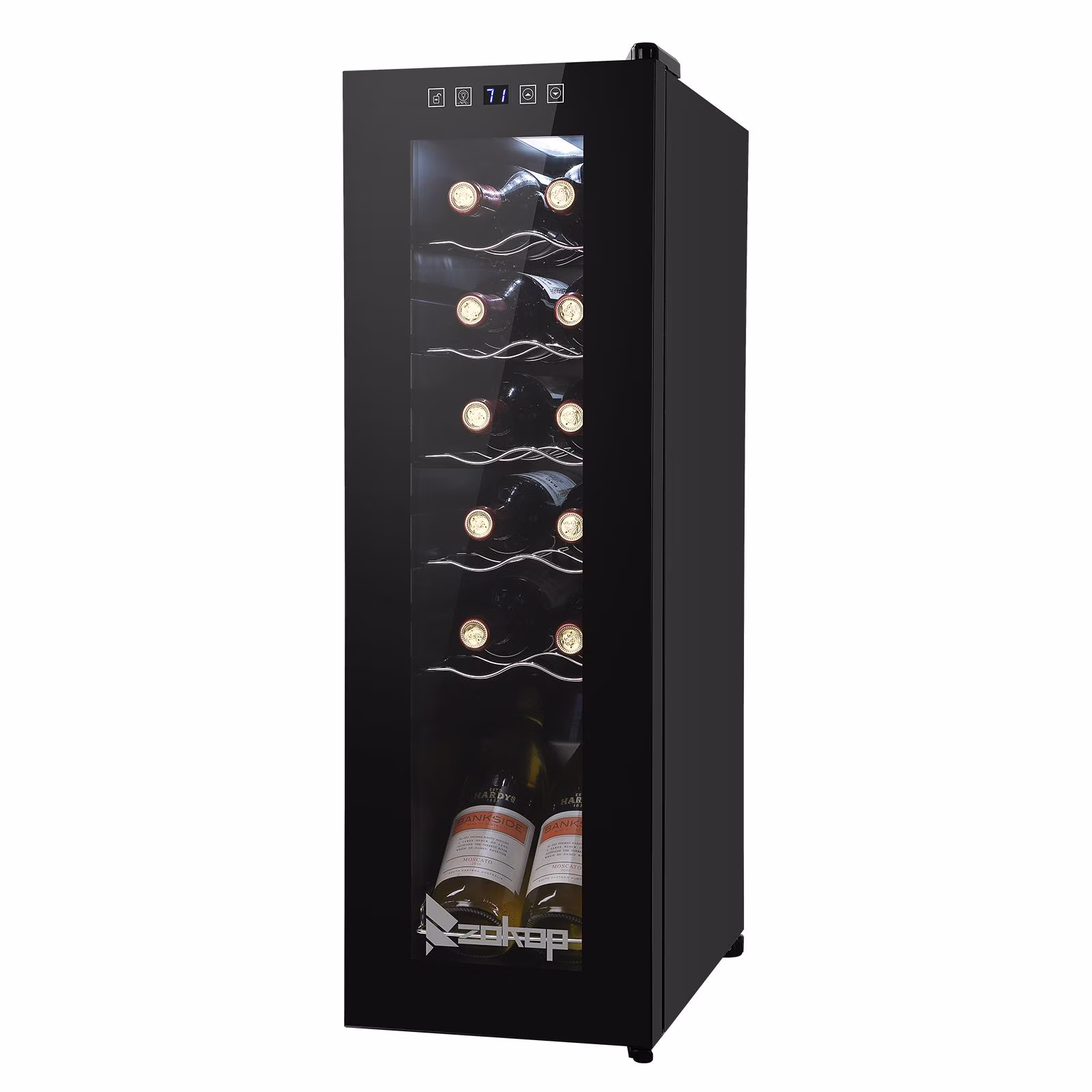 18 Bottle Compressor Wine Cooler Freestanding Wine Fridge, Fast Cooling, Low Noise(1.8cu.ft/18bottle) - Image 3