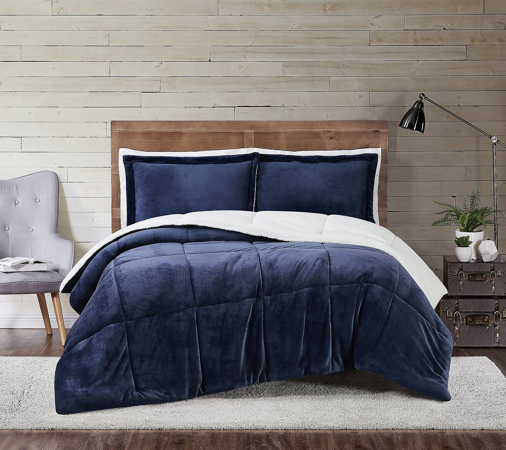 Truly Soft Cuddle Warmth Comforter Set - Indigo - King