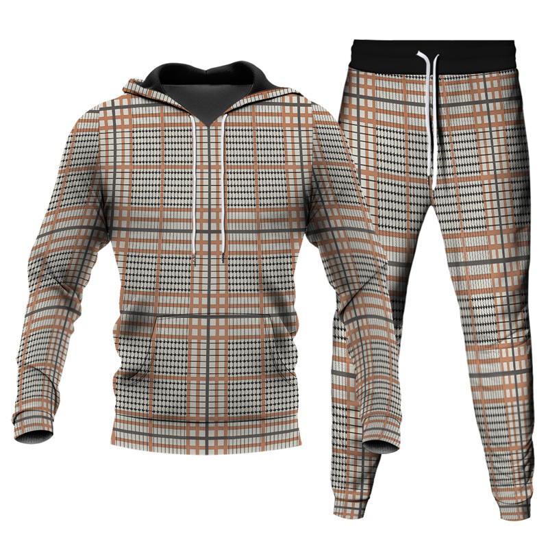 Ensemble de sweat à capuche imprimé personnalisé pour homme 036
