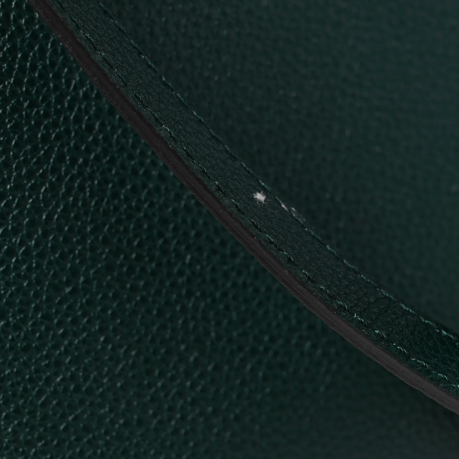 Grainy Calfskin Medium Zumi Top Handle Bag Vintage Green
