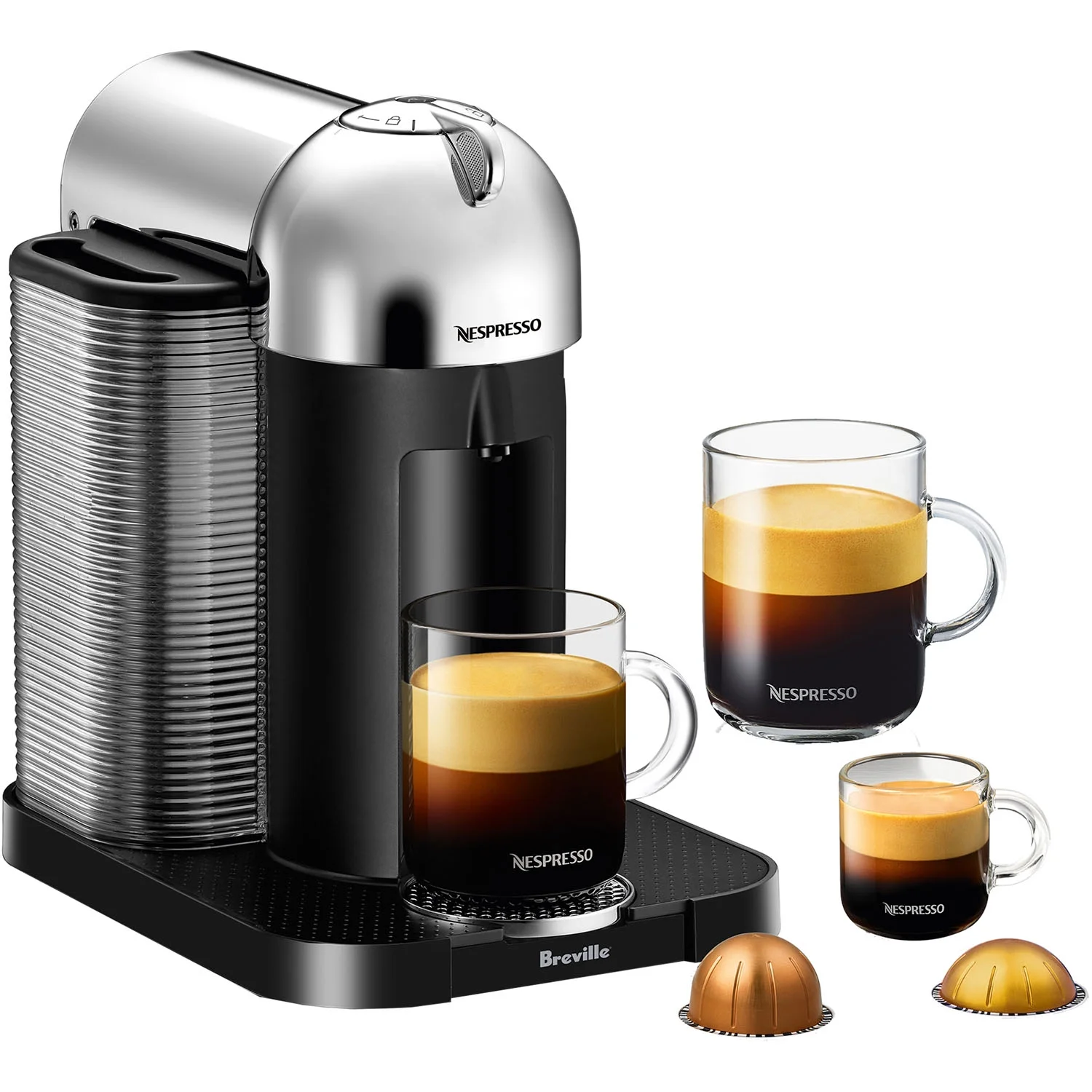 Breville Nespresso Vertuo Coffee & Espresso Single - Serve Machine in Matte Black