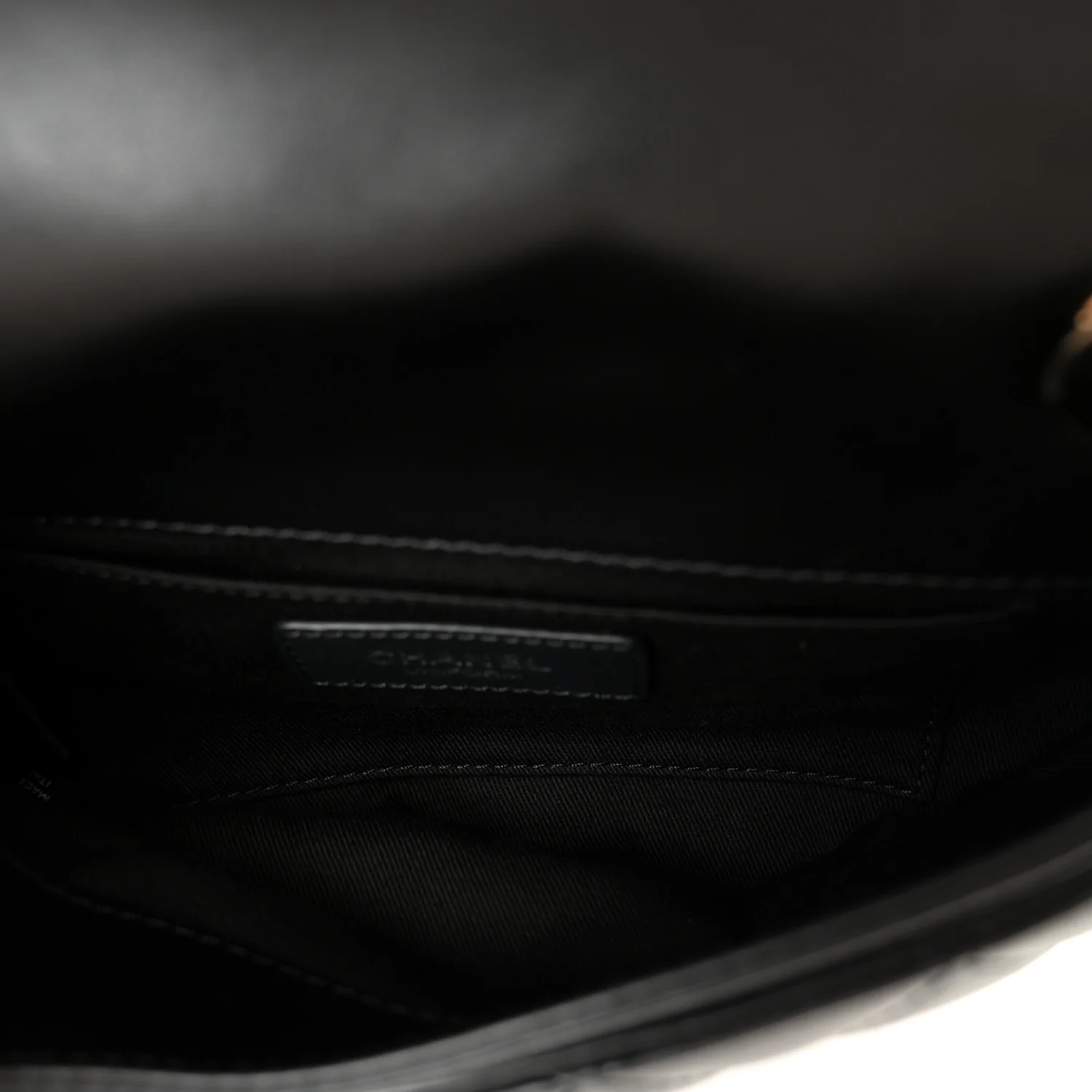 Calfskin Quilted CC Uniform Flap Belt Bag Black