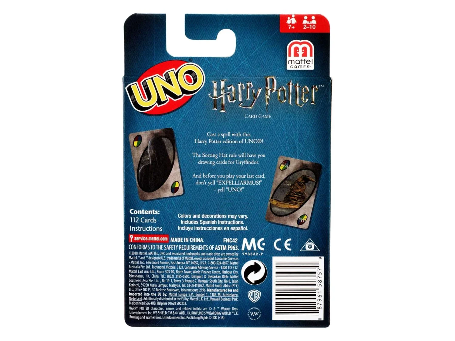 UNO Jeu de cartes Harry Potter