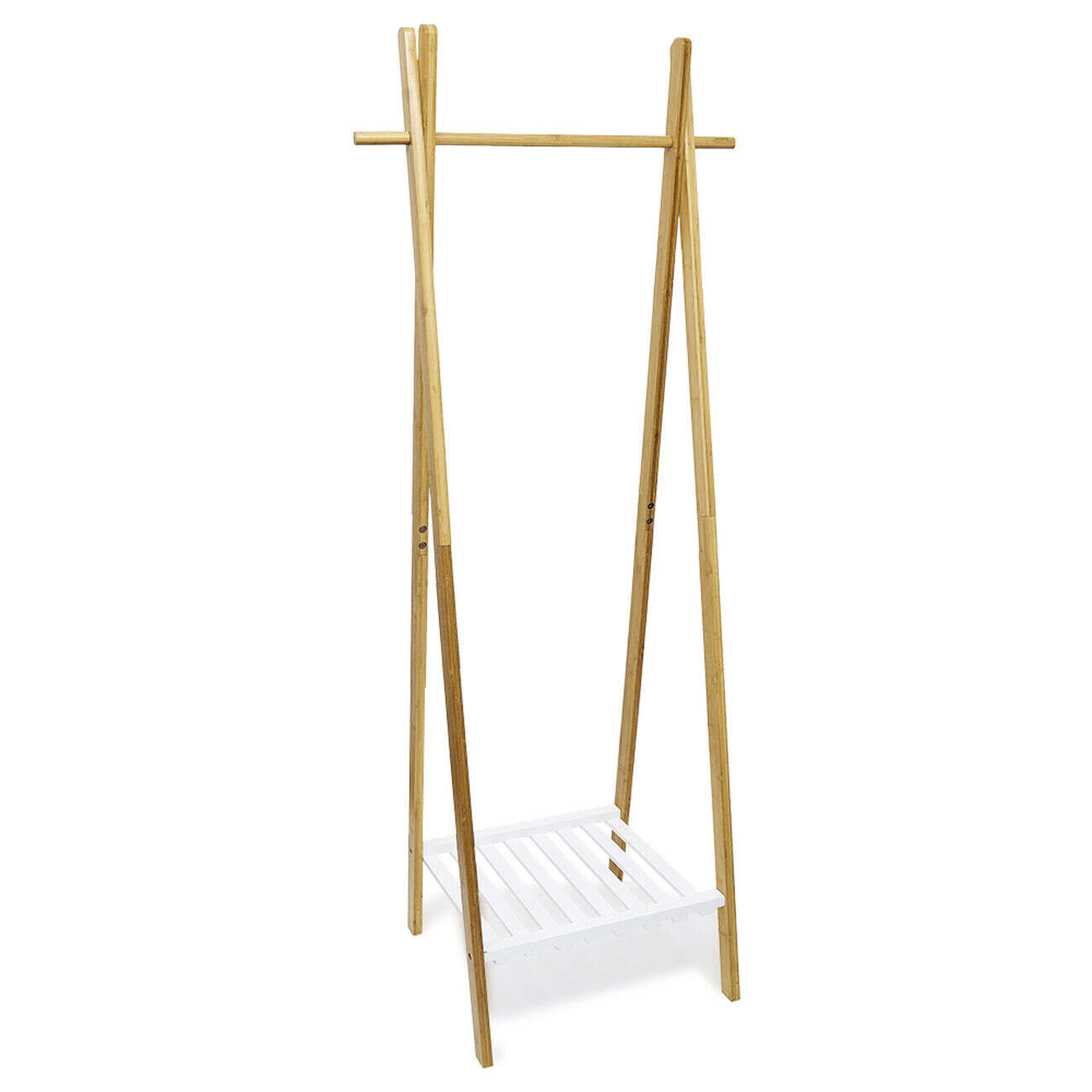Portant bambou avec étagère pour accessoires 64x44xH160cm